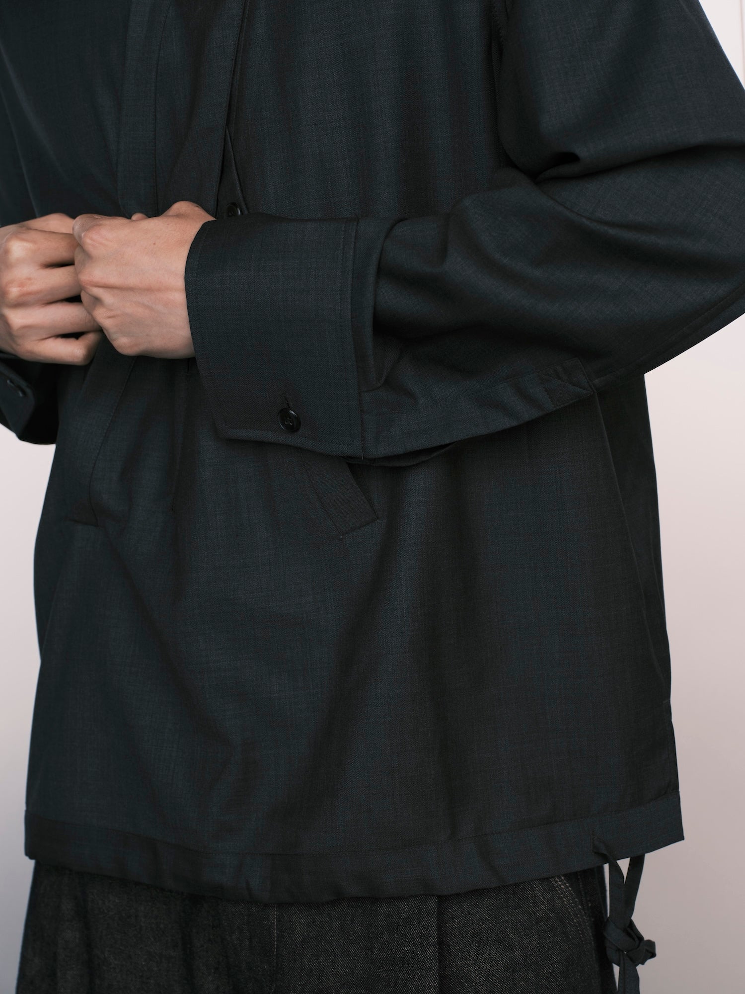 NULLUS / Crossed Over Shirt Grey - Road Sign