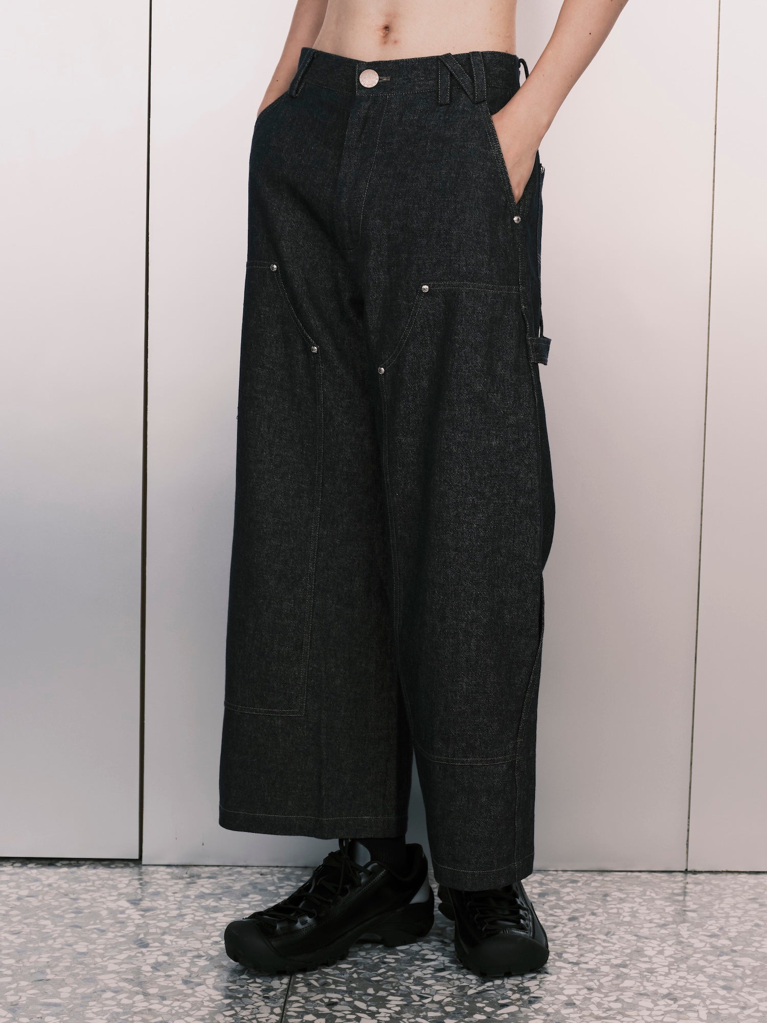 Neo Pleat Logger Denim