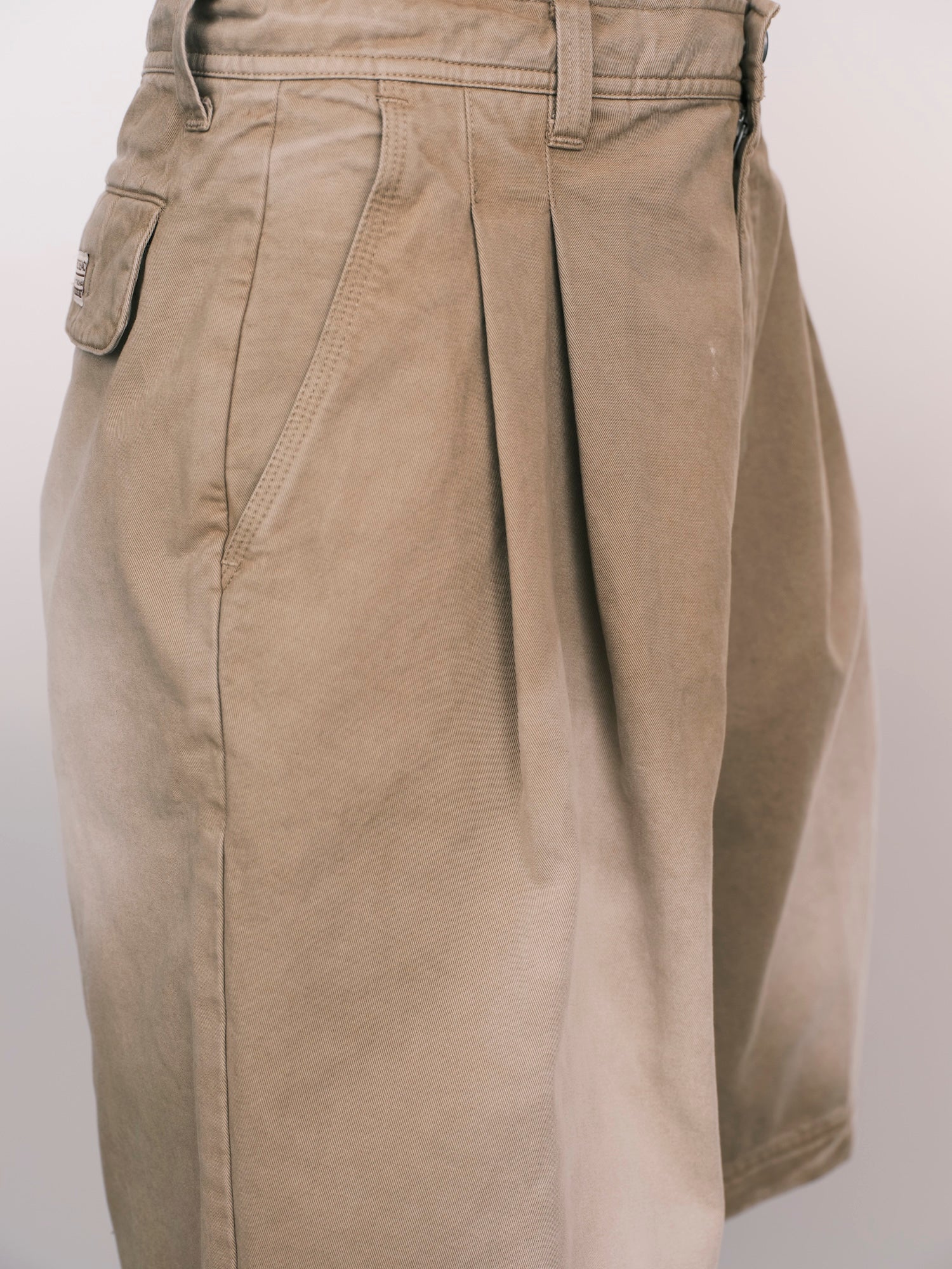 Pleated Chino Shorts