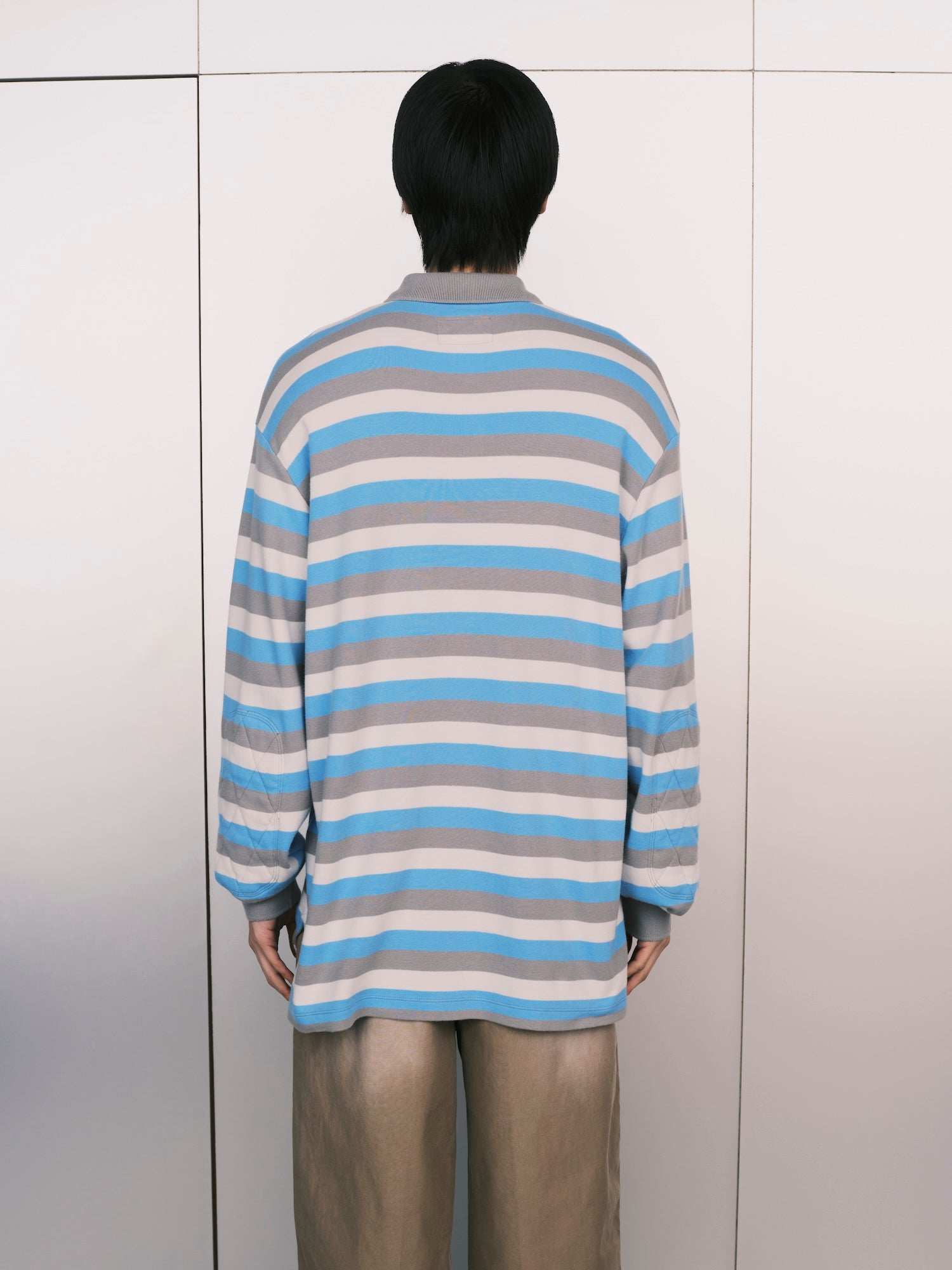 Striped Long Sleeve Polo