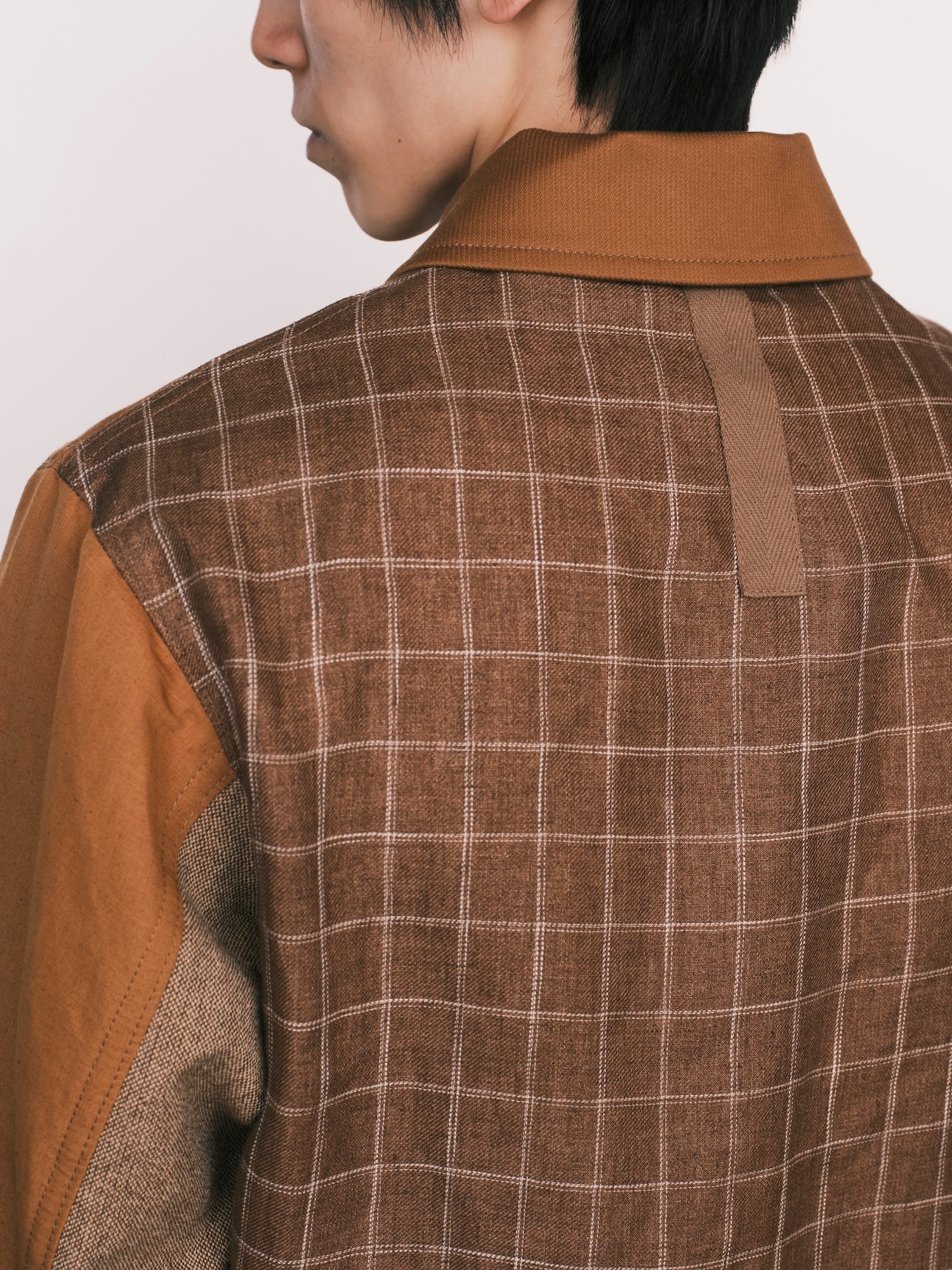 Linen Plaid Work Jacket