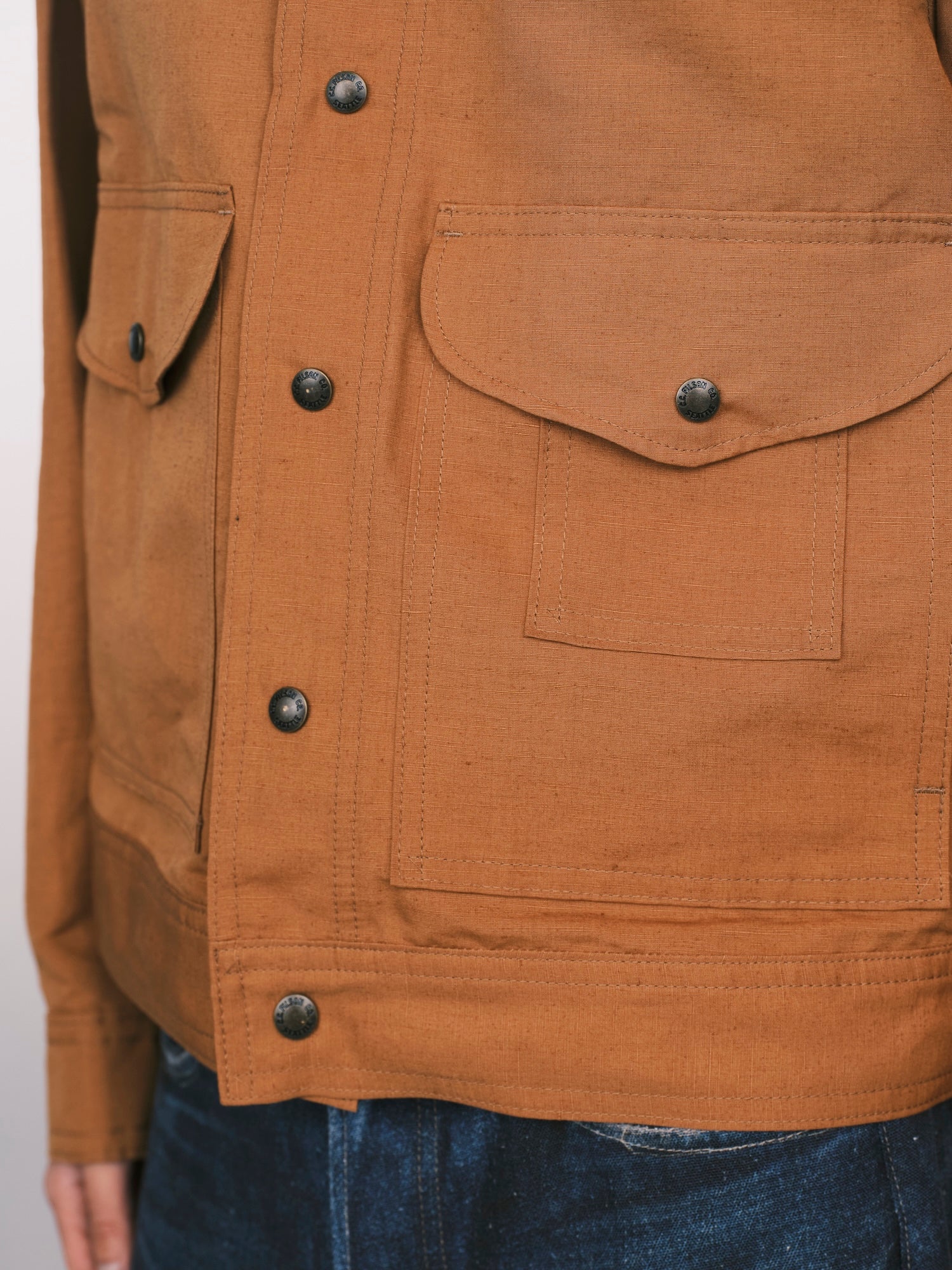 Linen Plaid Work Jacket
