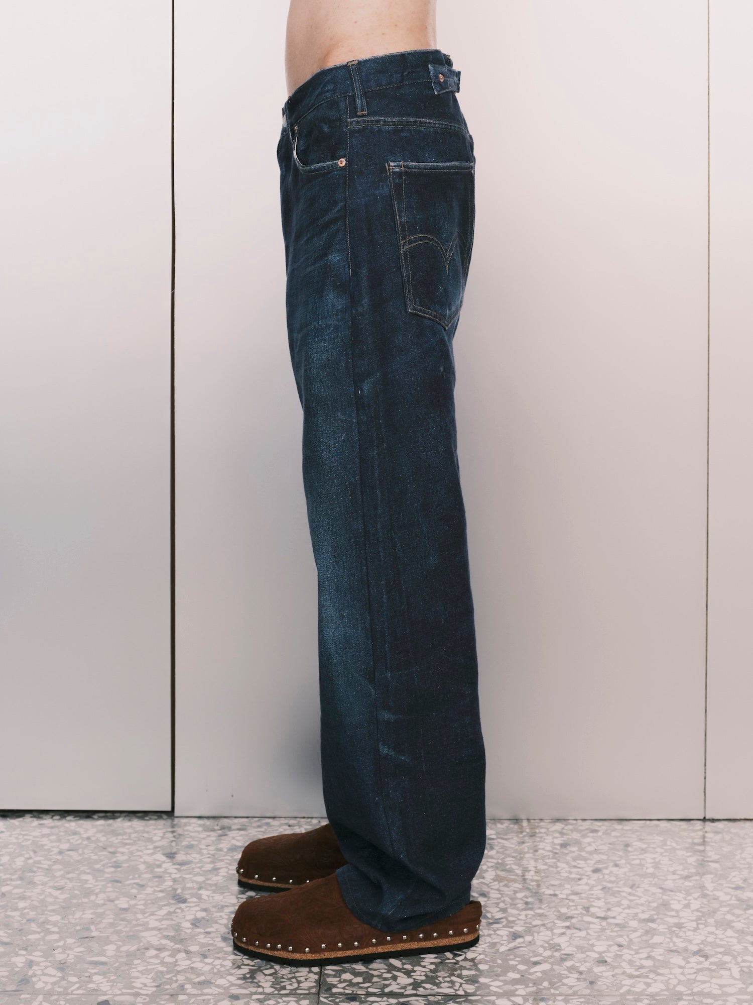 Print Denim Pants