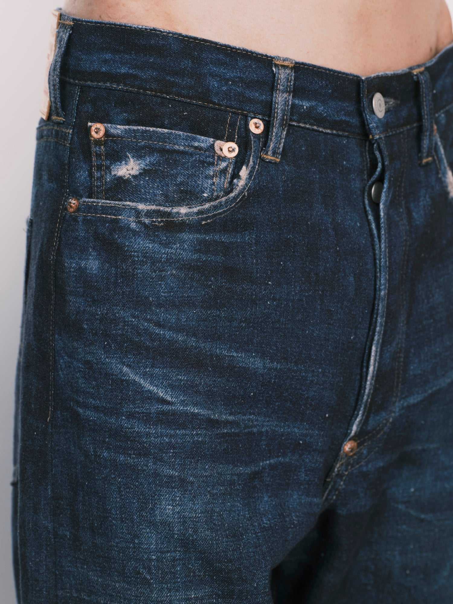 Print Denim Pants