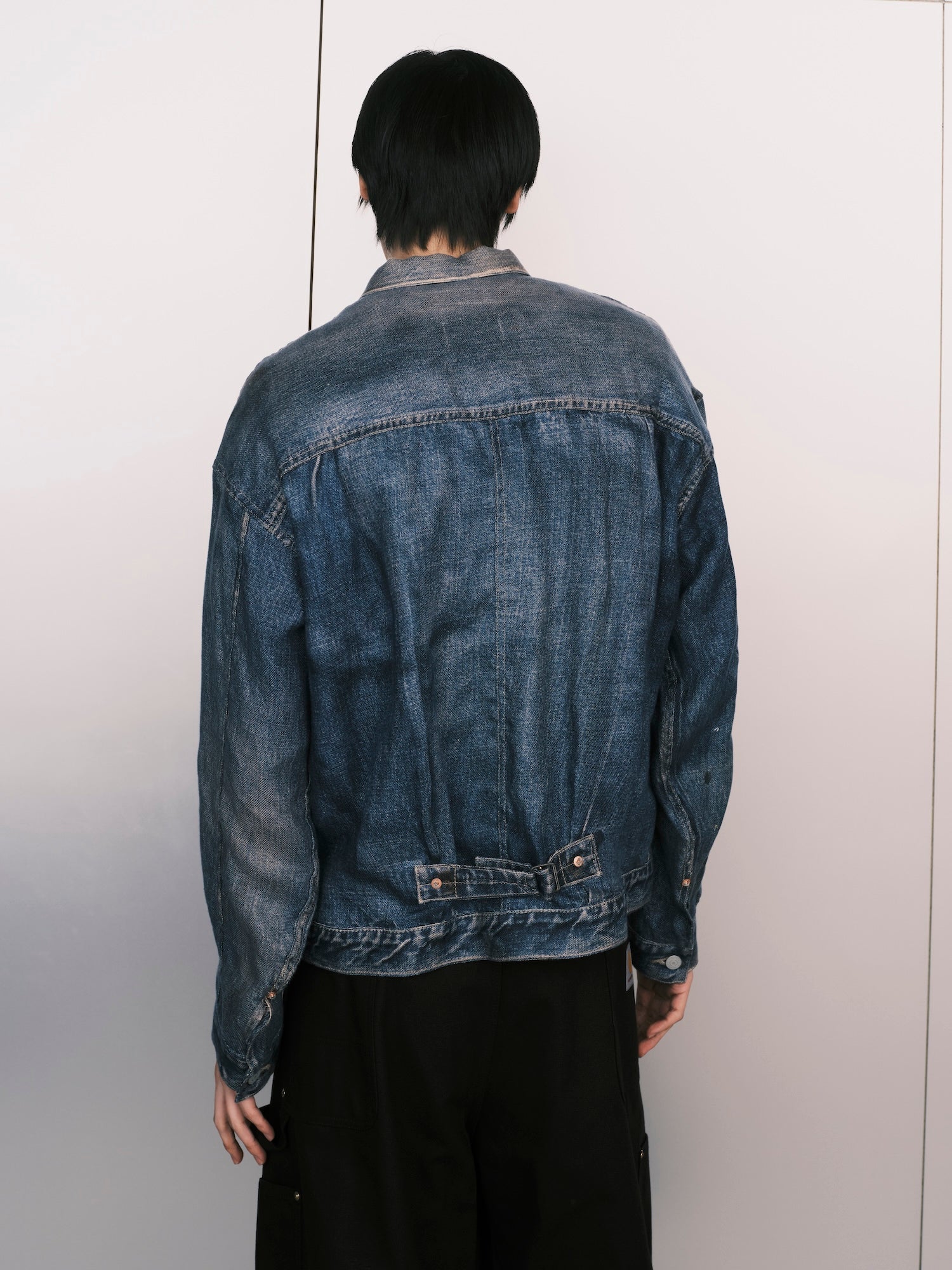 Print Denim Blouson Jacket