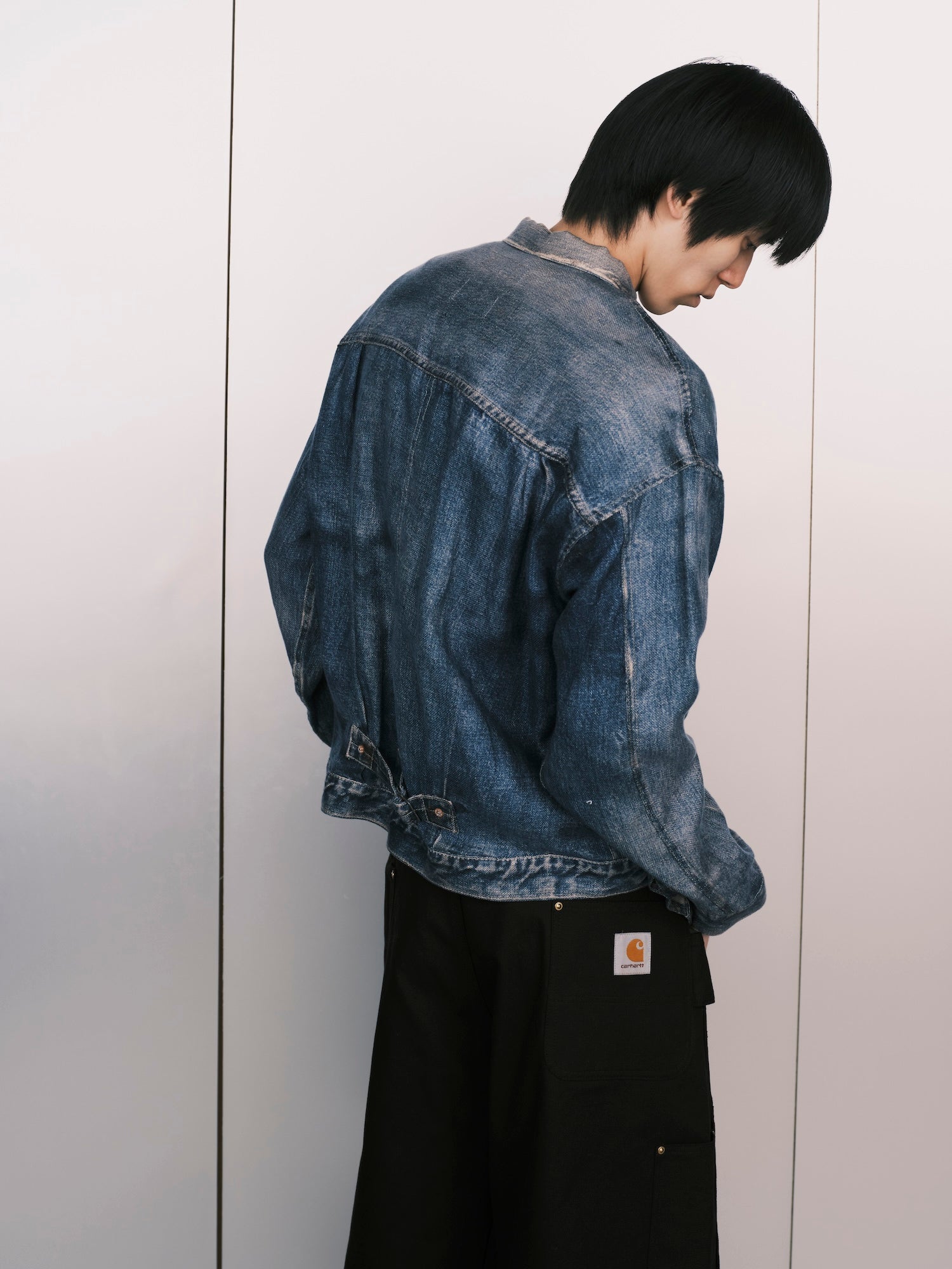 Print Denim Blouson Jacket