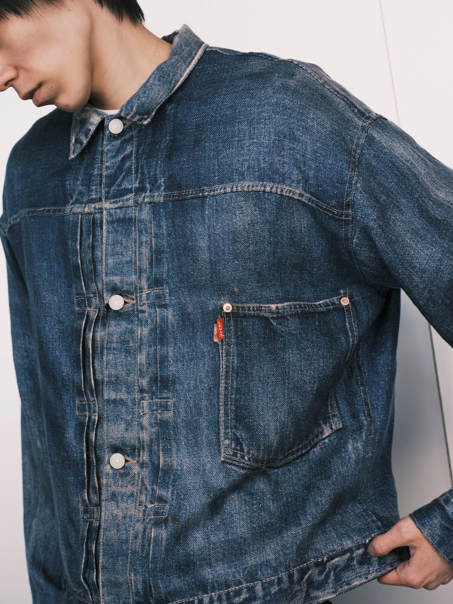 Print Denim Blouson Jacket