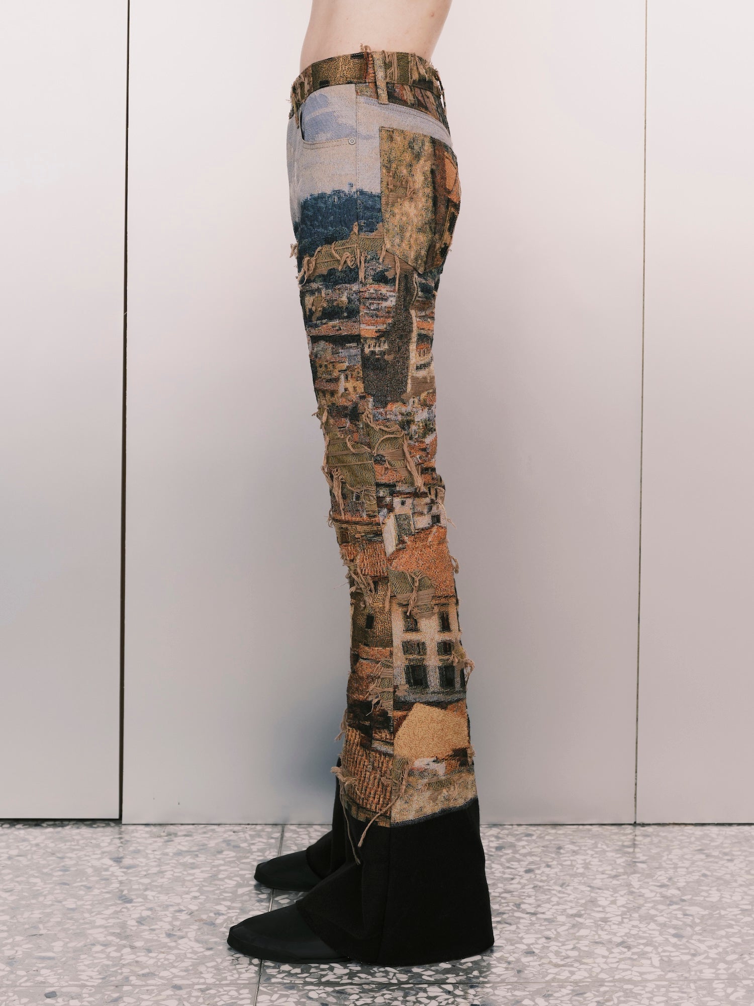 Gobelin weave bootcut Pants