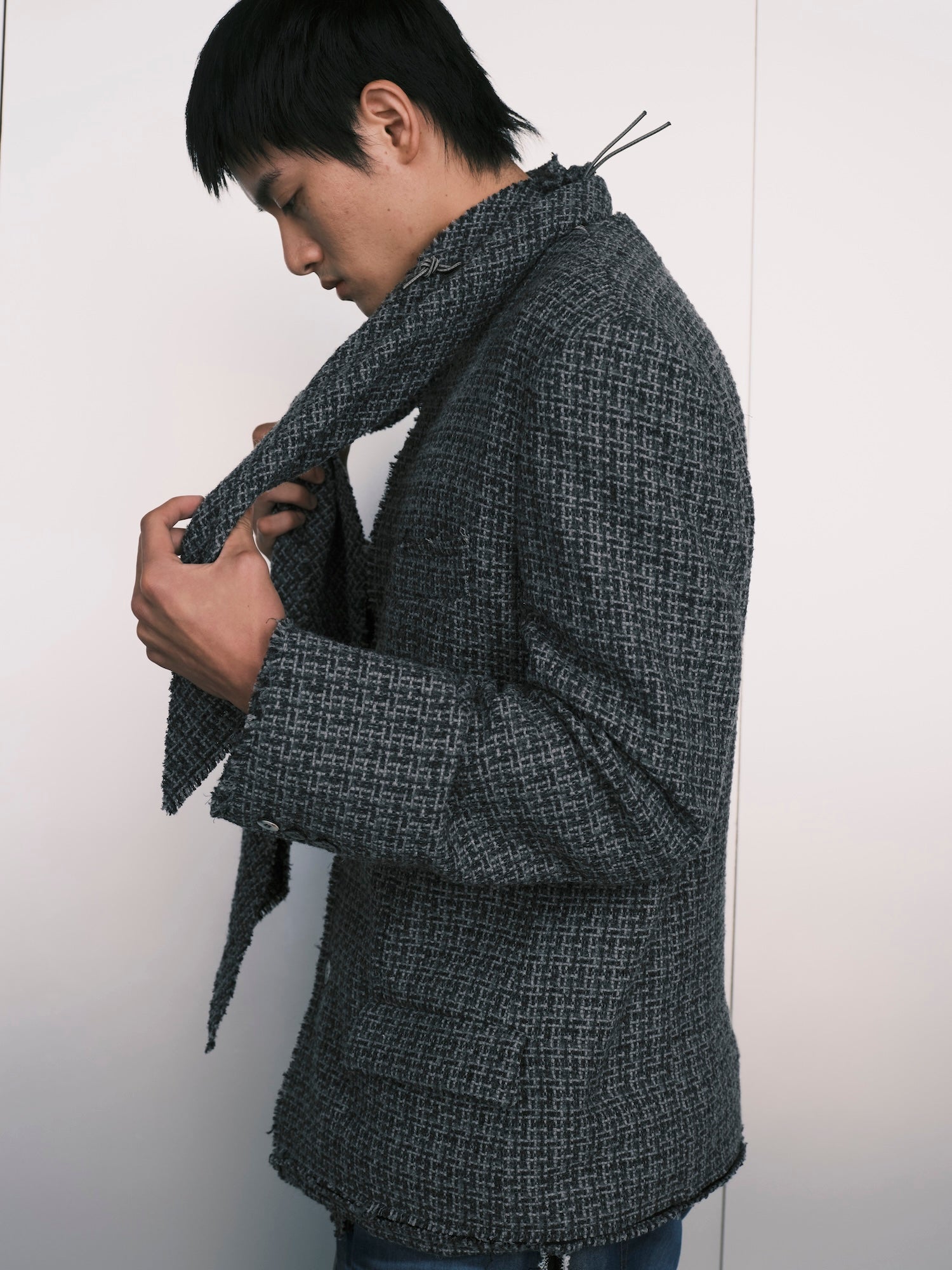 Camping Boucle' Round Neck Jacket