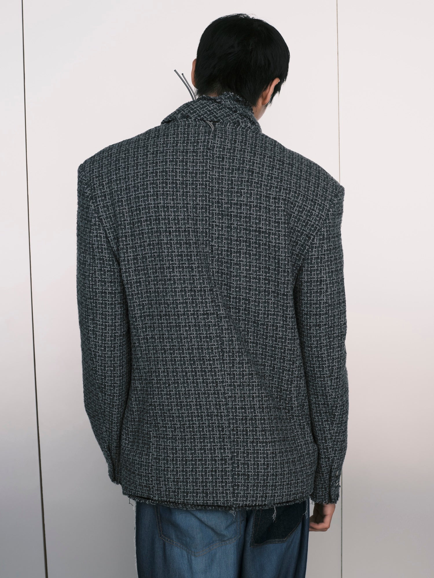 Camping Boucle' Round Neck Jacket