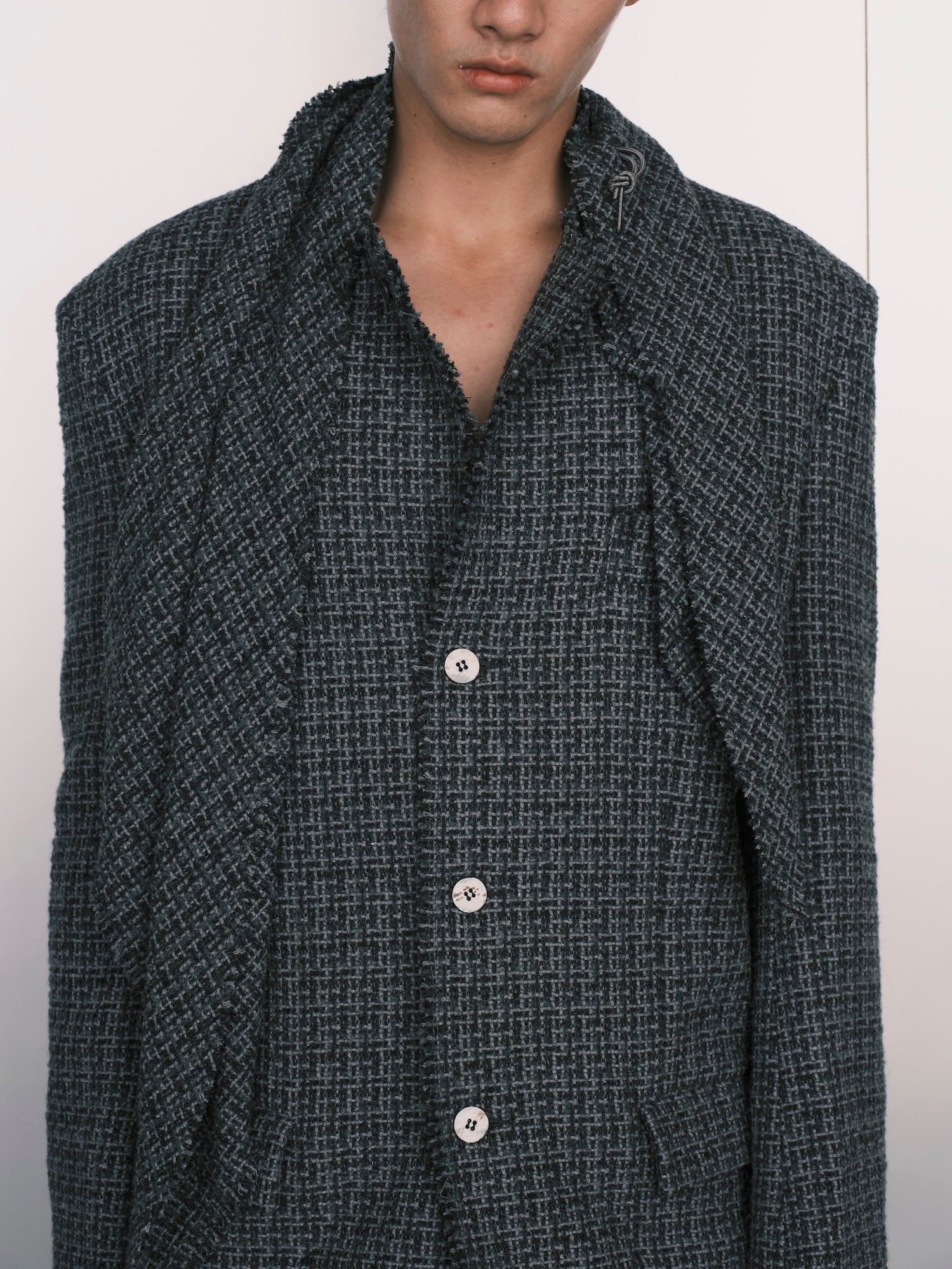 Camping Boucle' Round Neck Jacket