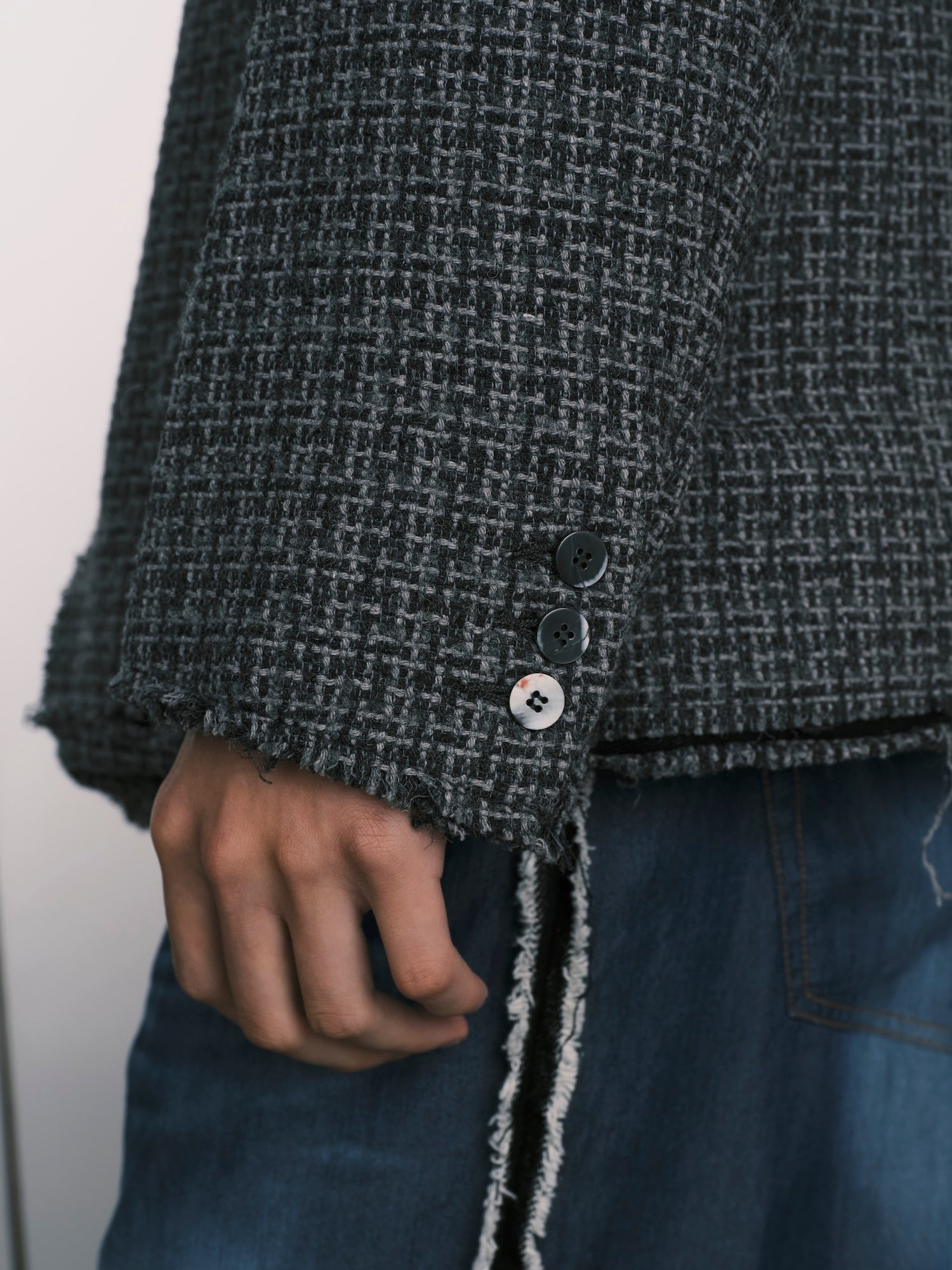 Camping Boucle' Round Neck Jacket