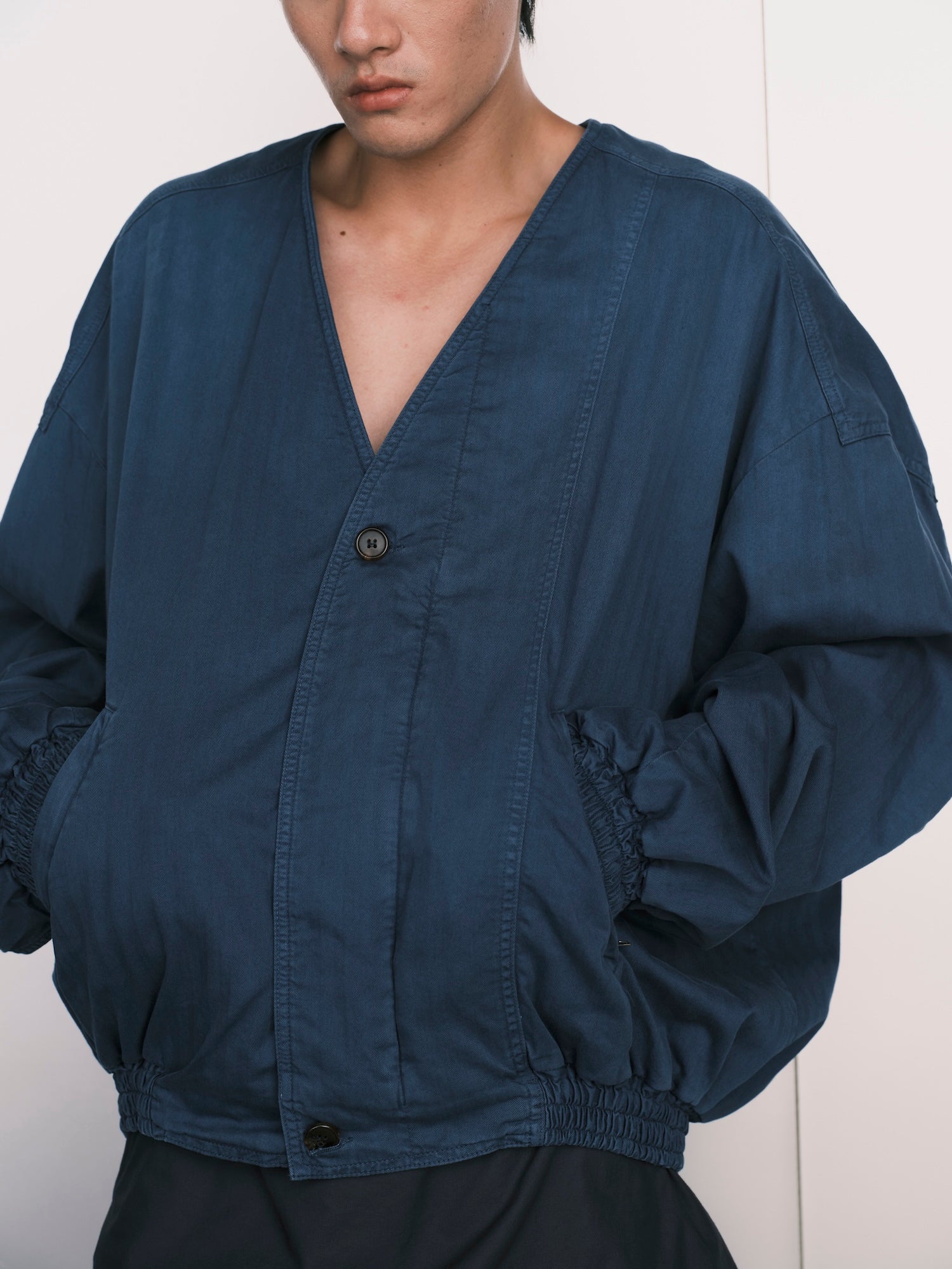 Embroidered Denim Bomber