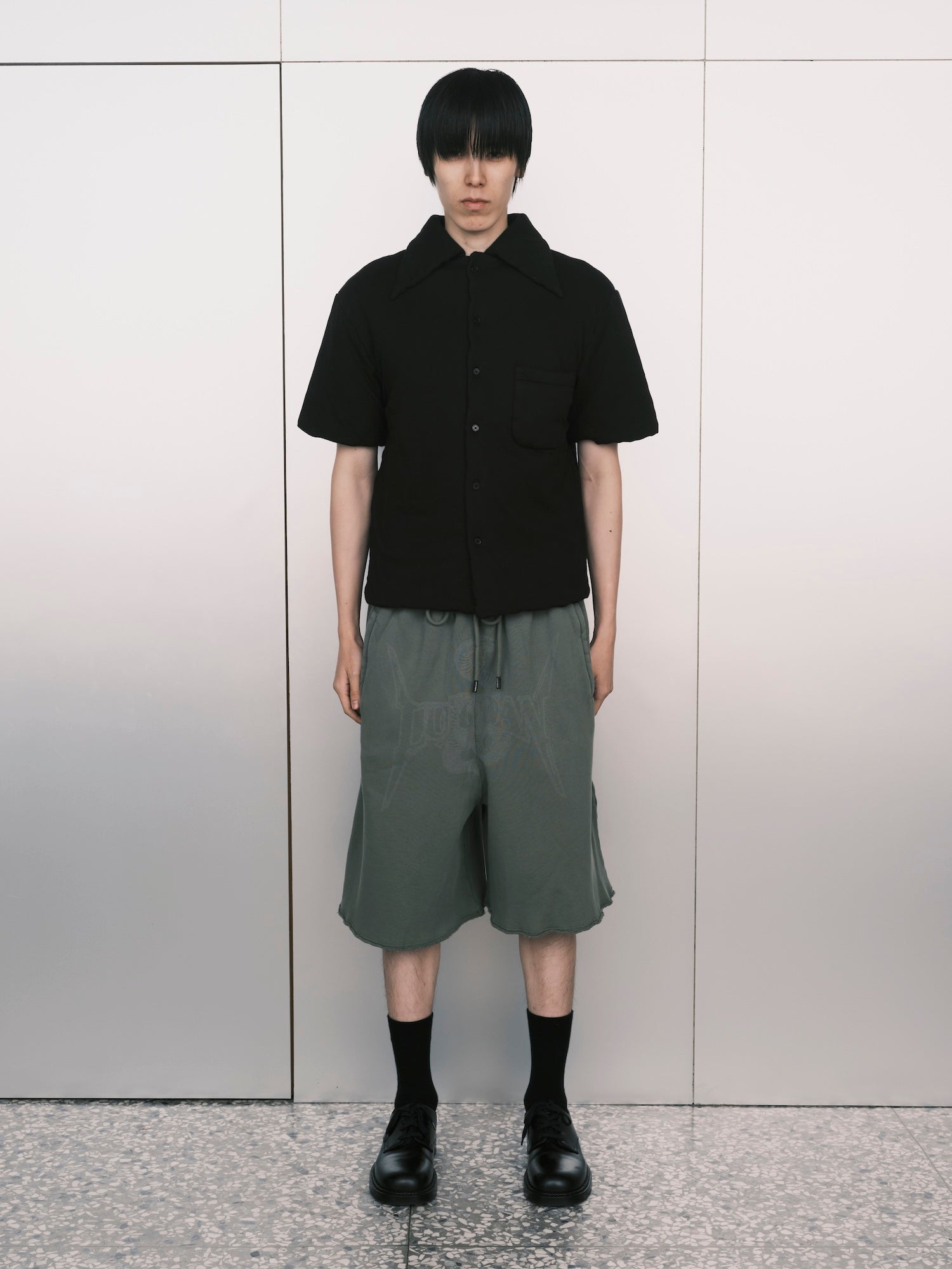 Wadded Shift Shirt Black