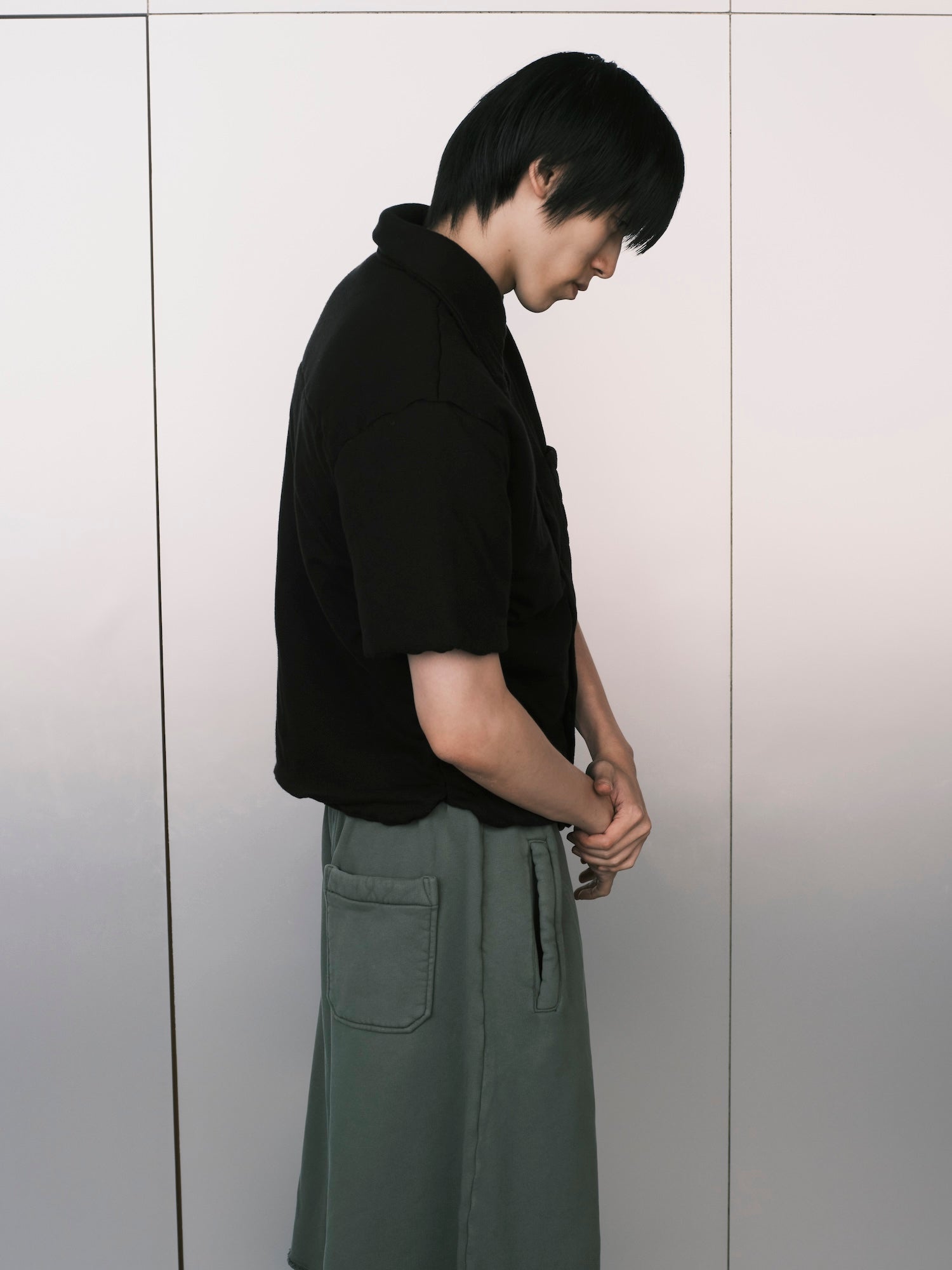Wadded Shift Shirt Black