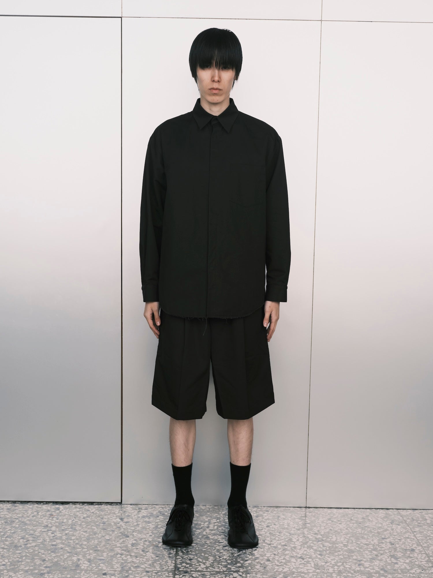 Snap Raw Edge Shirt