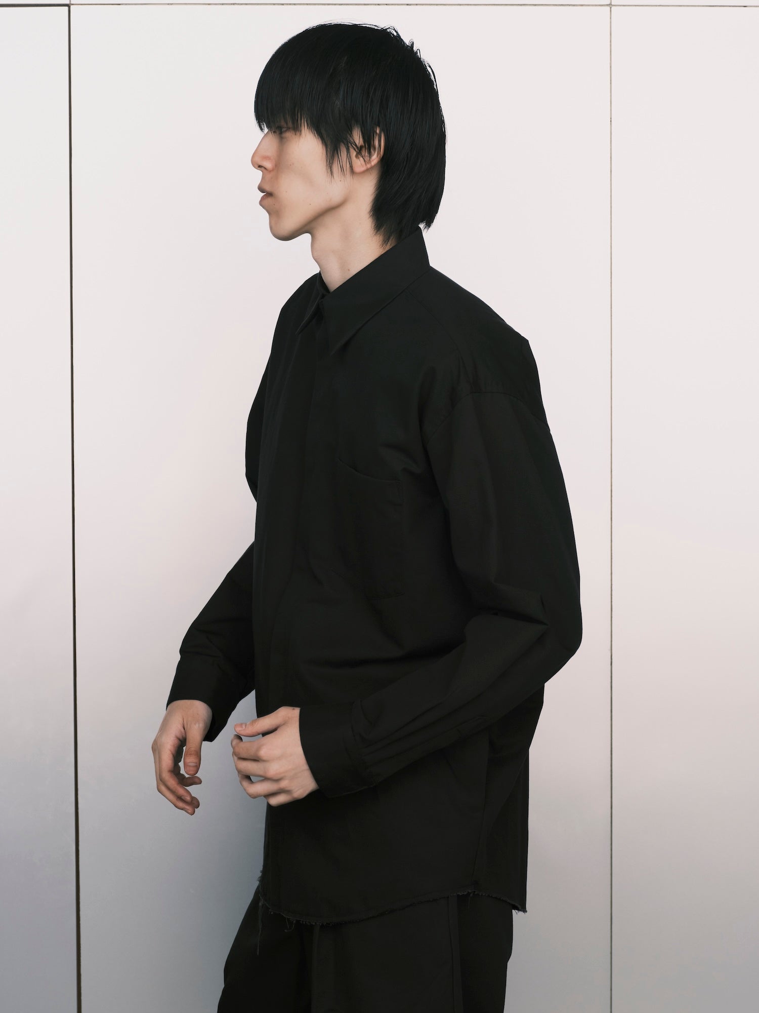 Snap Raw Edge Shirt