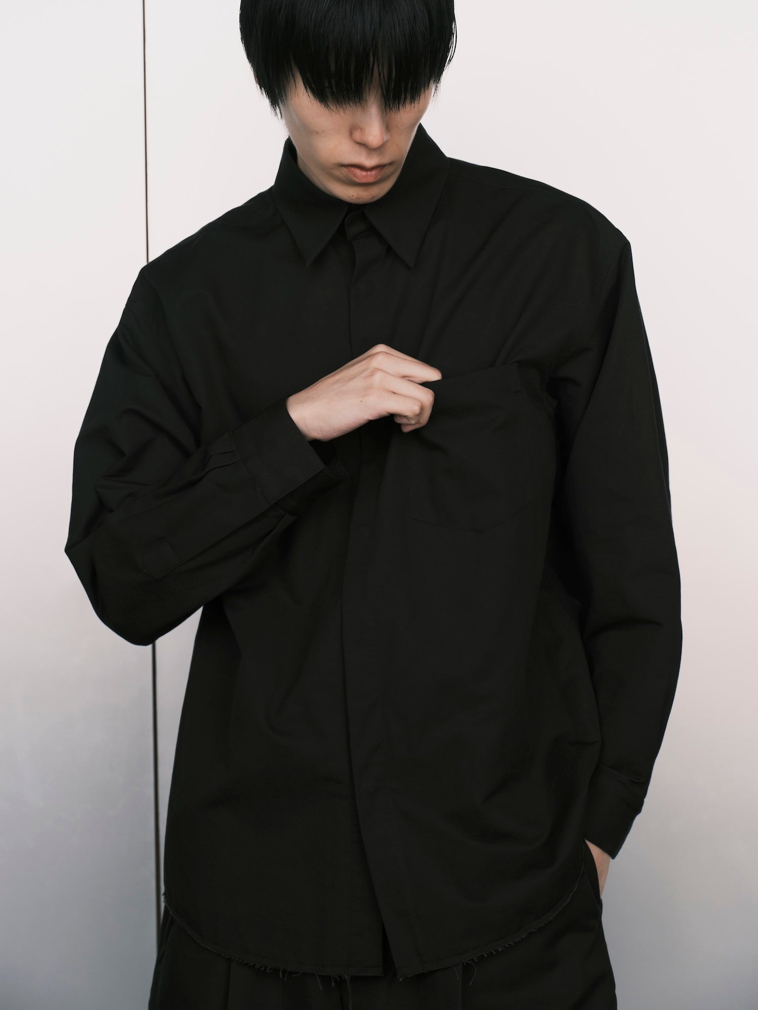 Snap Raw Edge Shirt