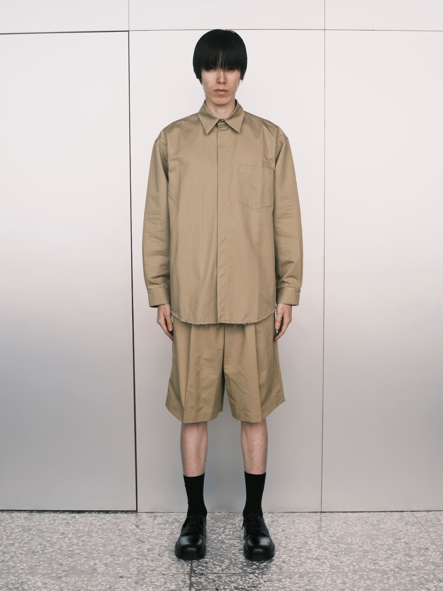 Snap Raw Edge Shirt
