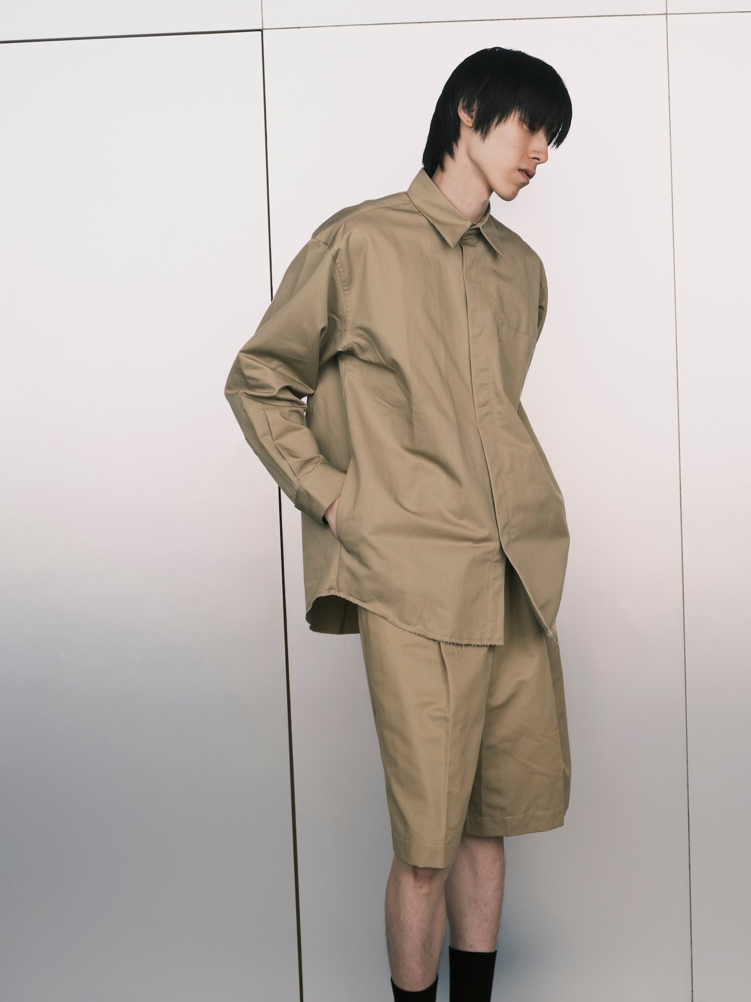 Snap Raw Edge Shirt