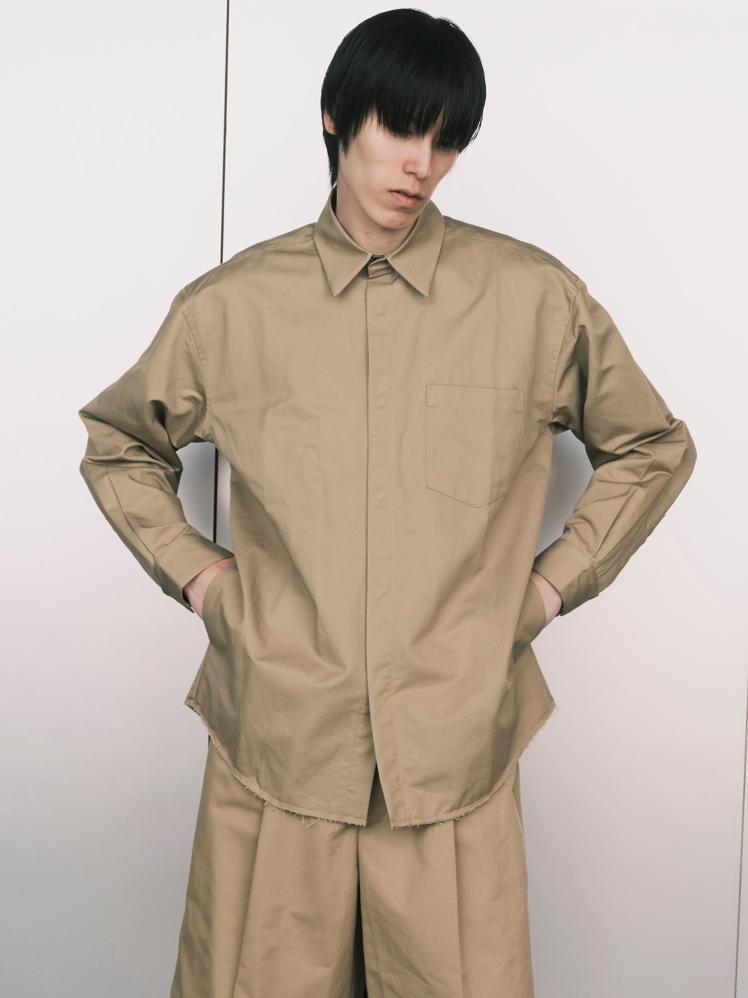 Snap Raw Edge Shirt