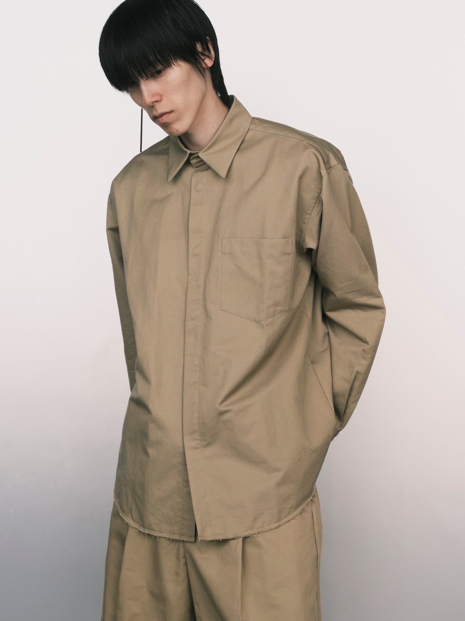 Snap Raw Edge Shirt