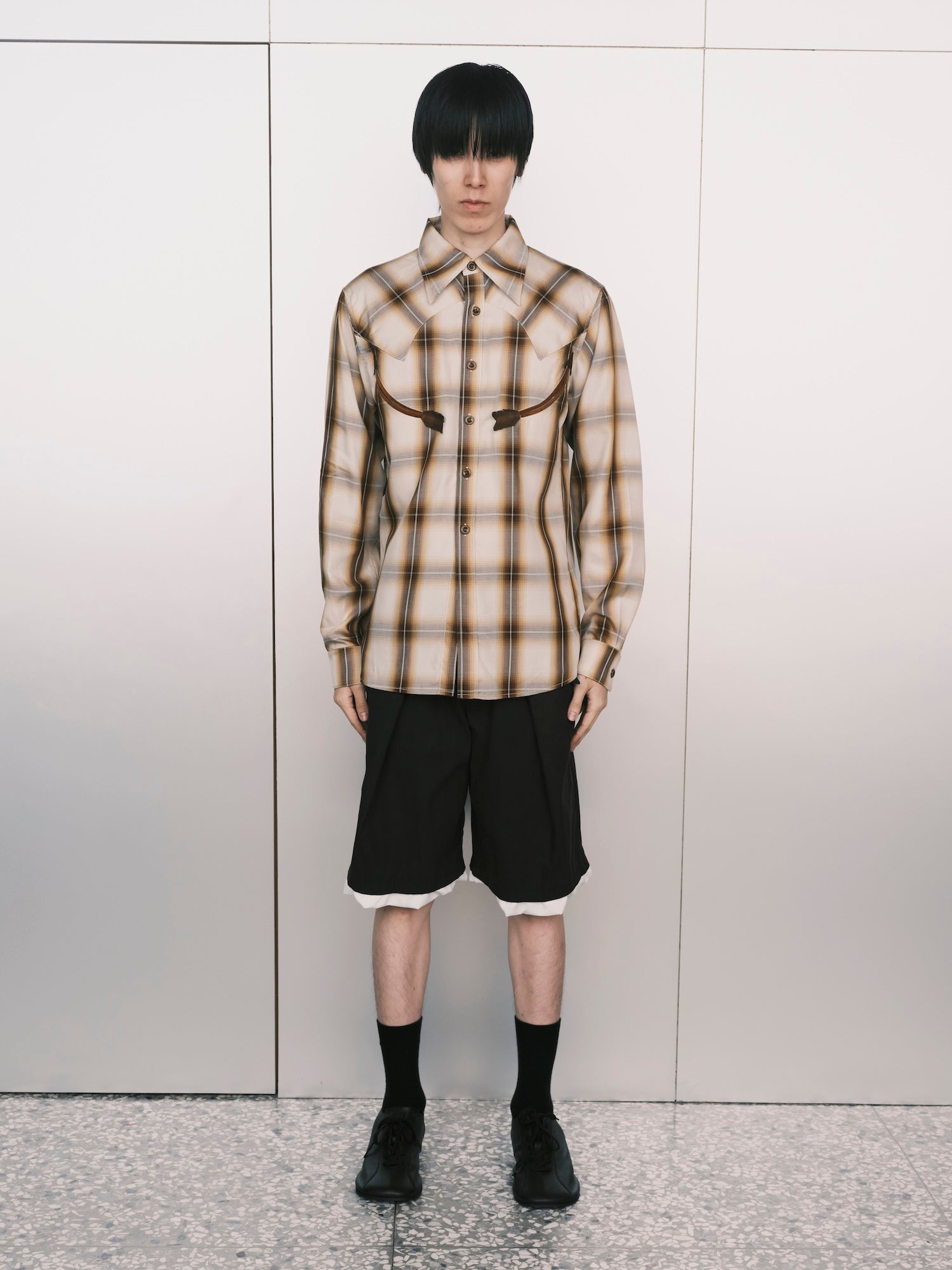 Plaid Arrow Pocket Shirt