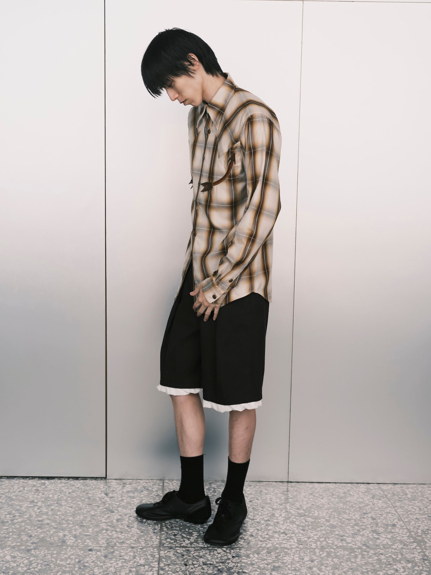 Plaid Arrow Pocket Shirt