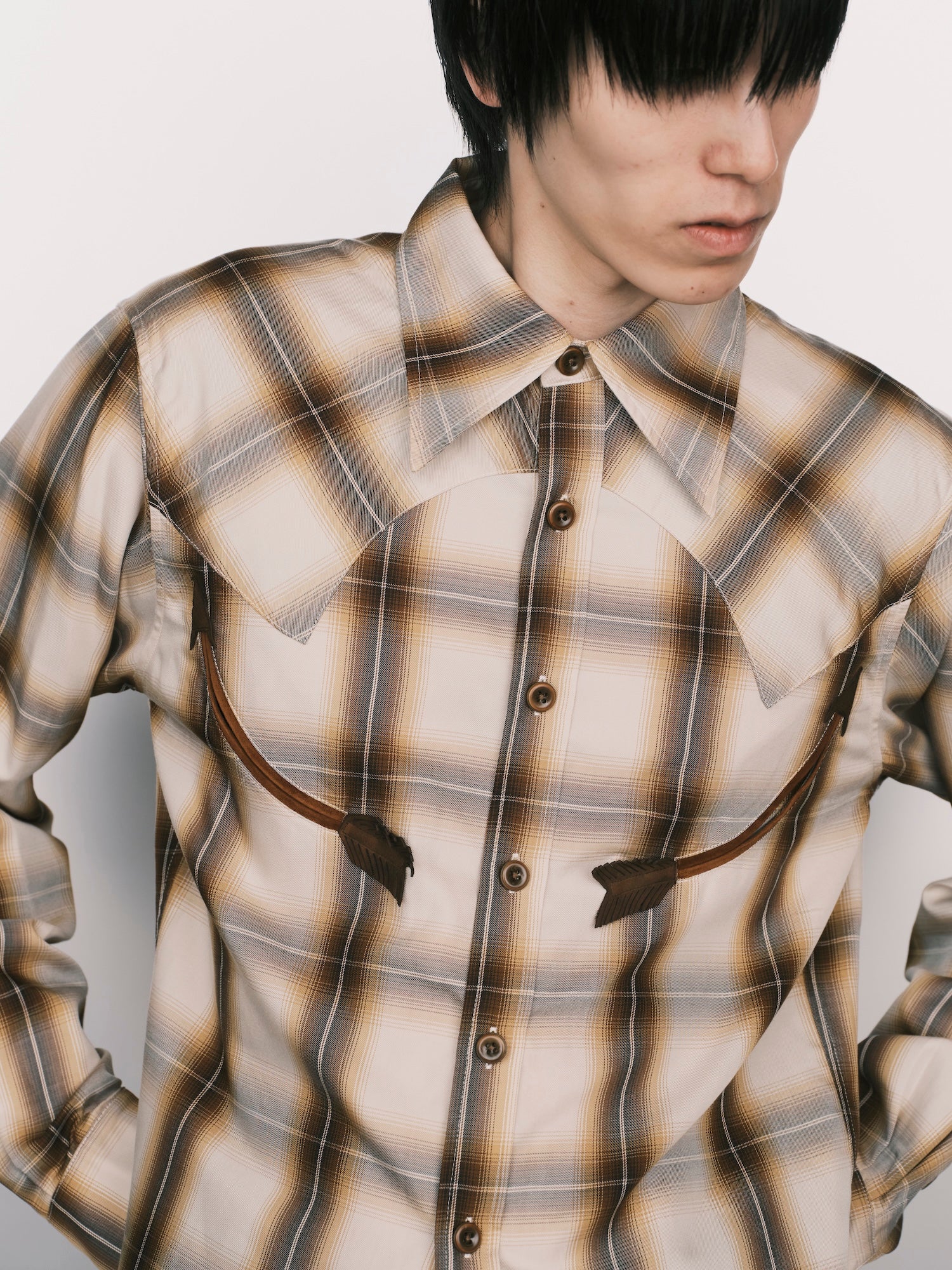Plaid Arrow Pocket Shirt
