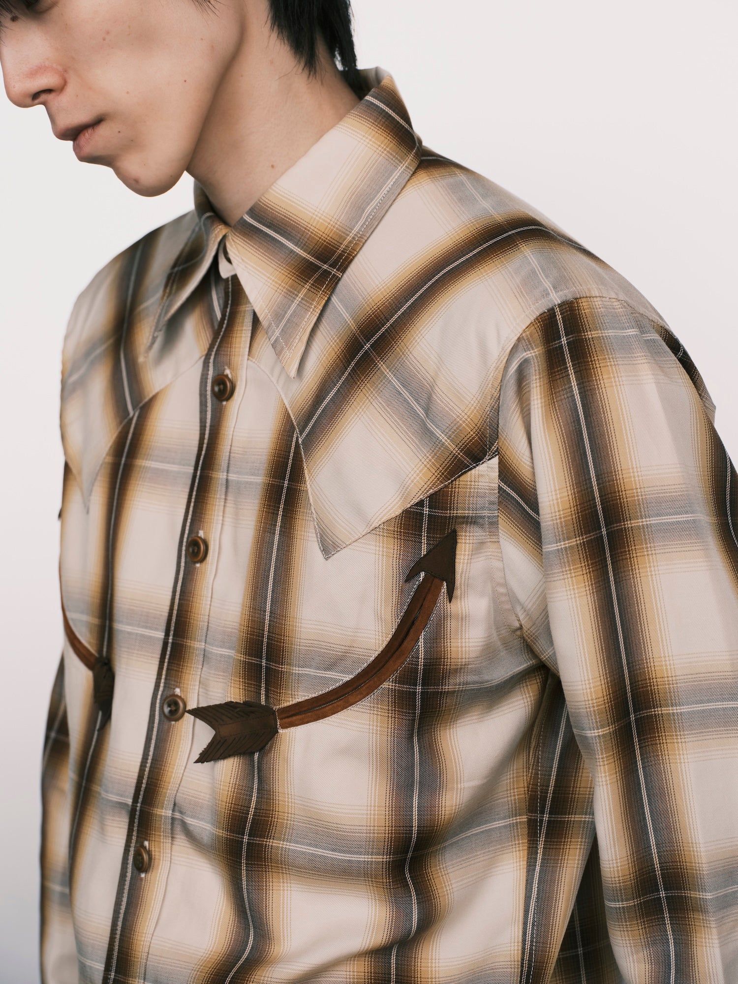 Plaid Arrow Pocket Shirt