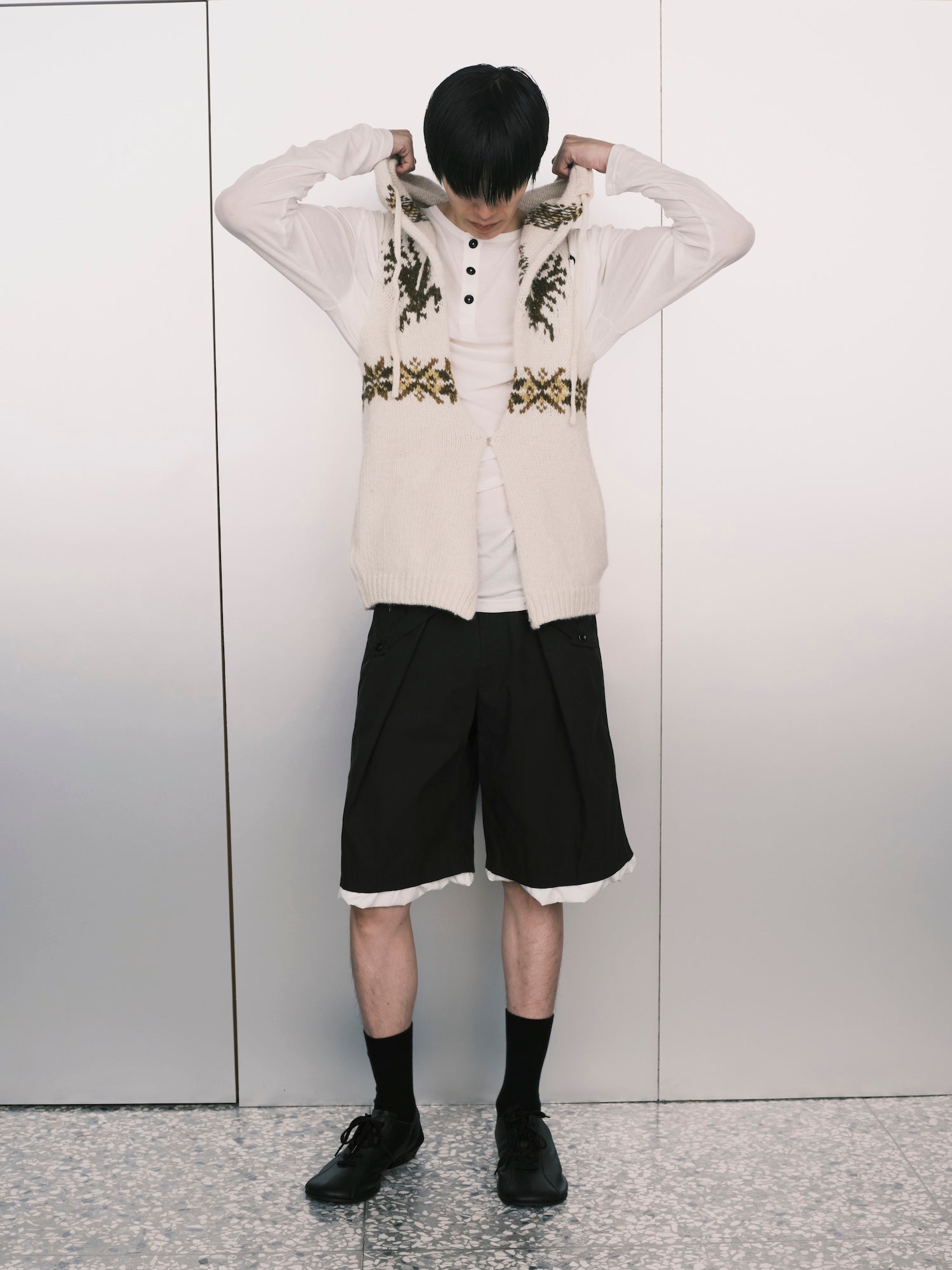 Eagle Fairisle Hooded Gillet