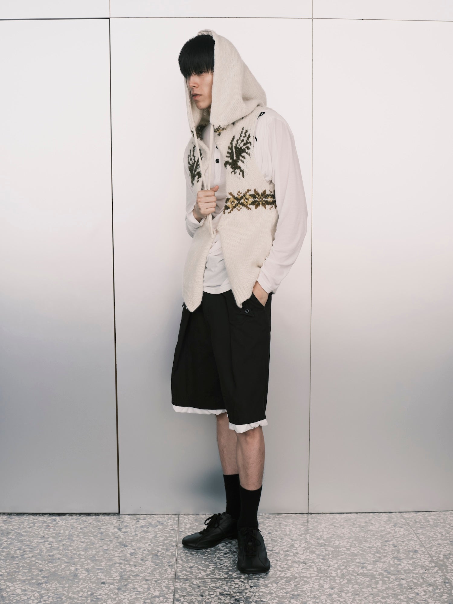 Eagle Fairisle Hooded Gillet