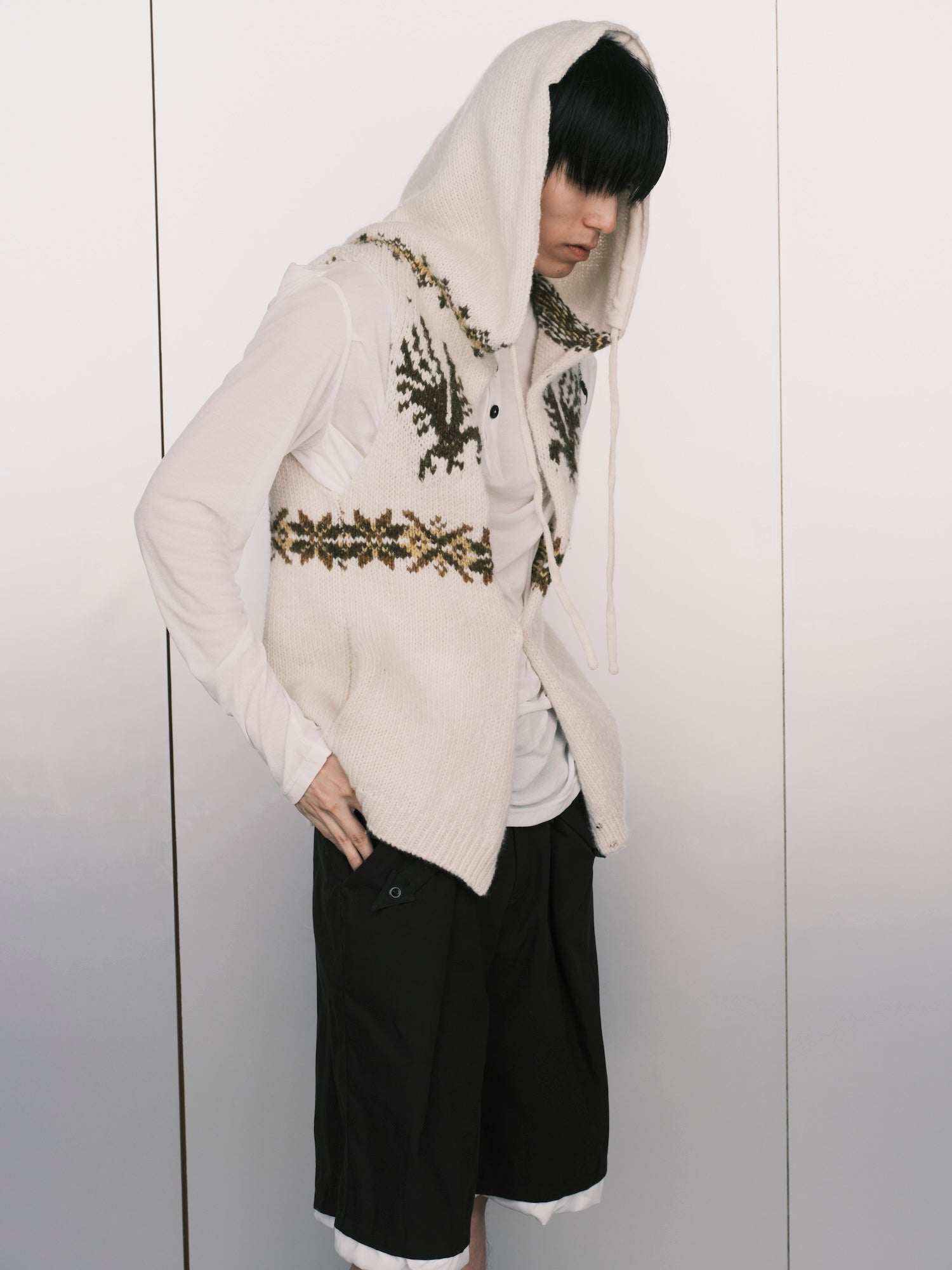 Eagle Fairisle Hooded Gillet