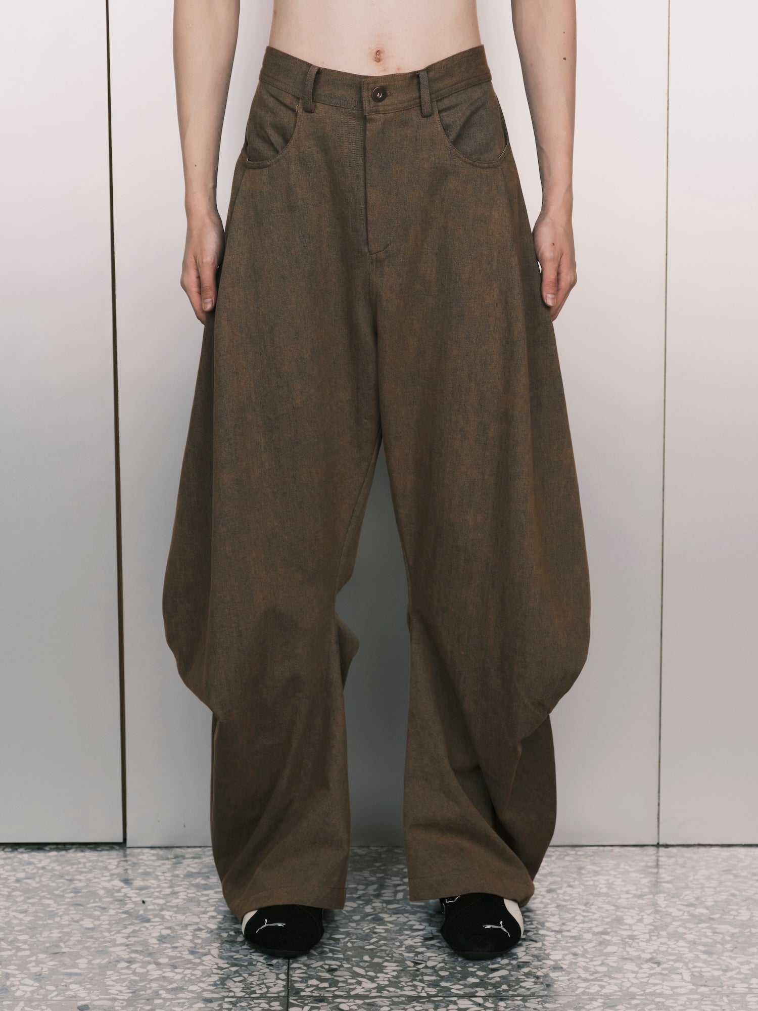 Kanga-Knotted Washed Jeans