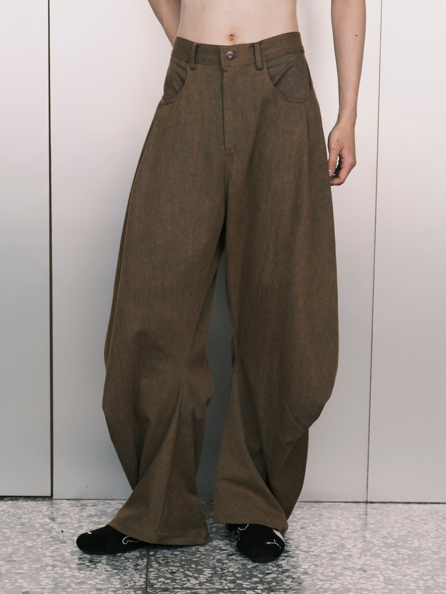 Kanga-Knotted Washed Jeans