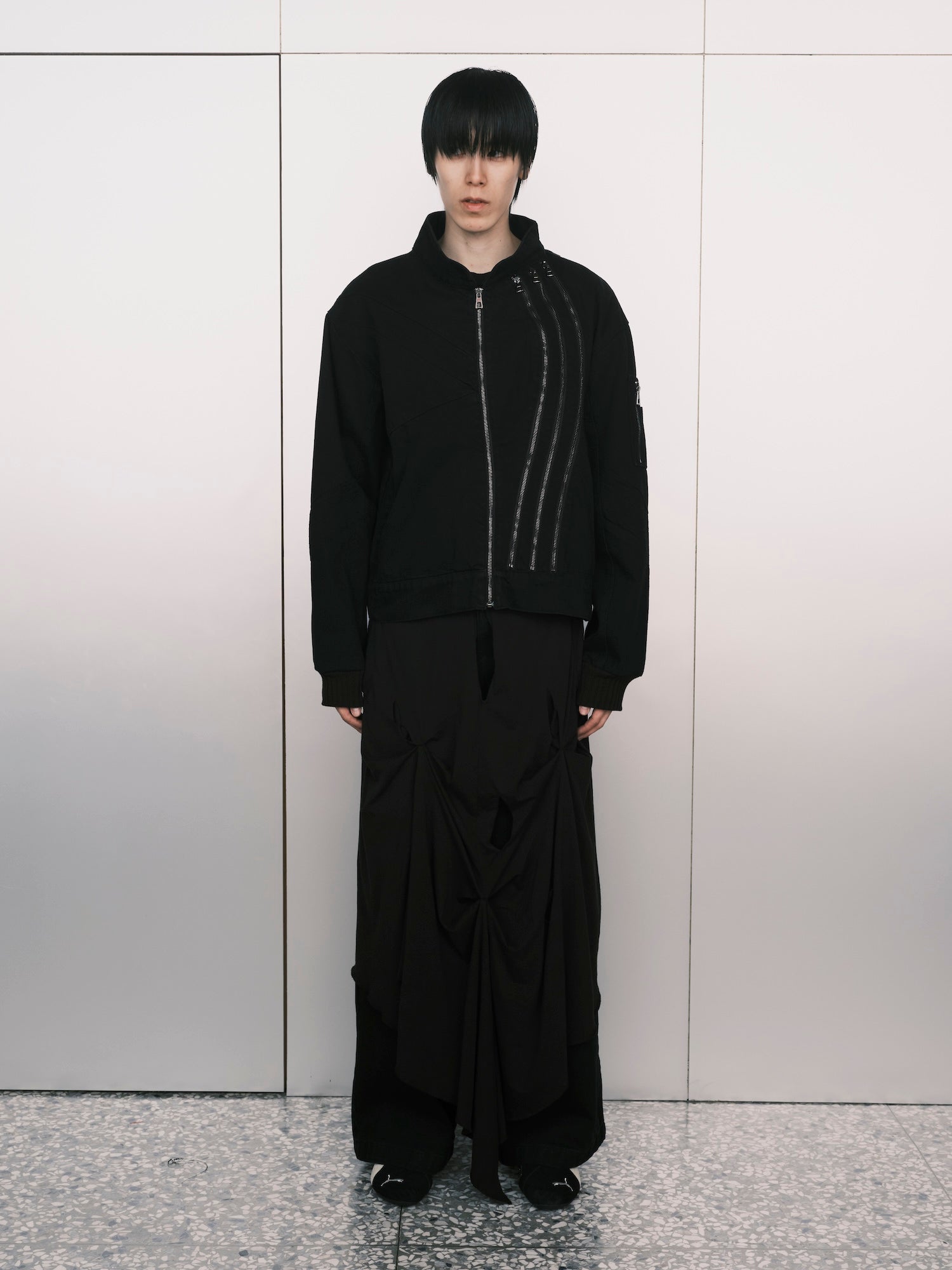 Curved Zipper Jacket
