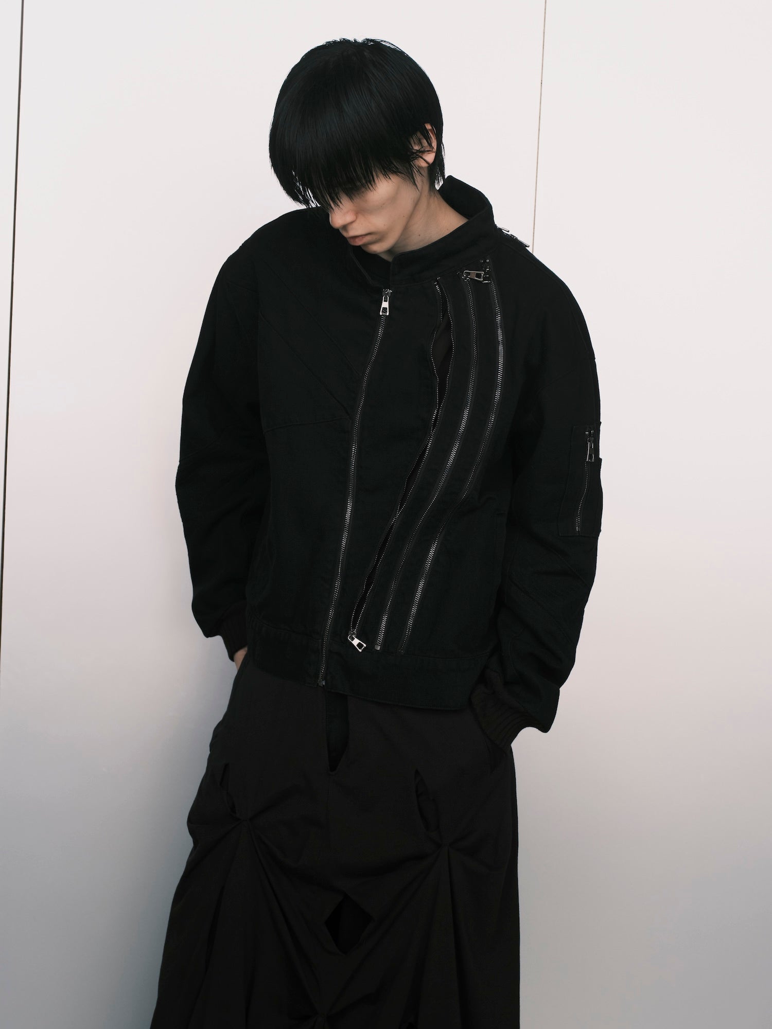 Curved Zipper Jacket