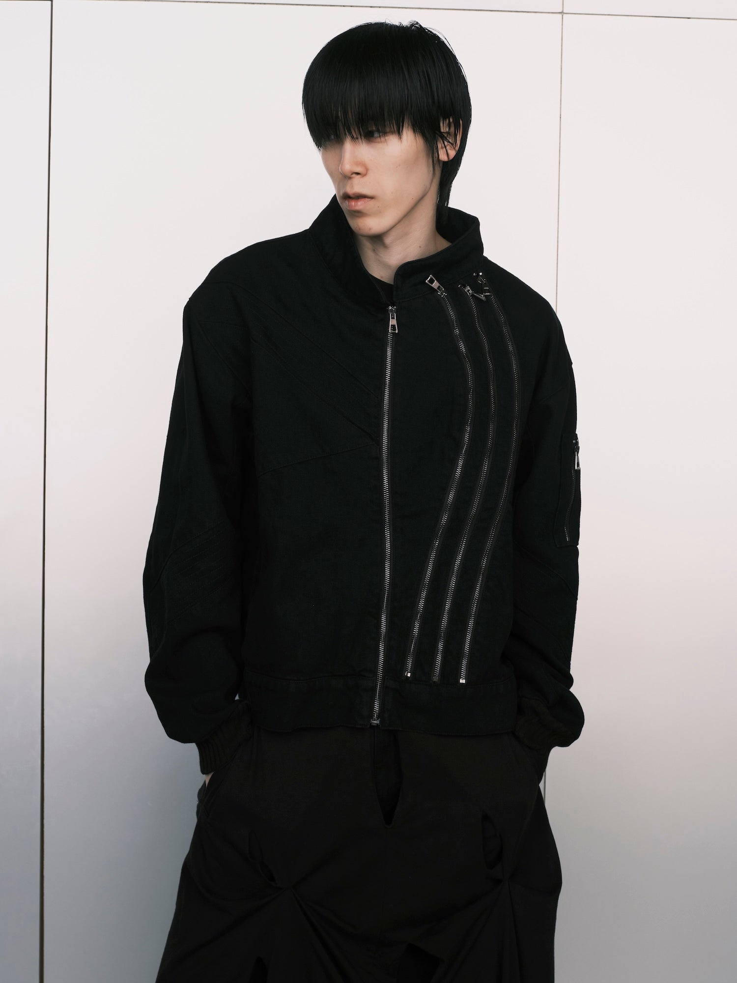 Curved Zipper Jacket