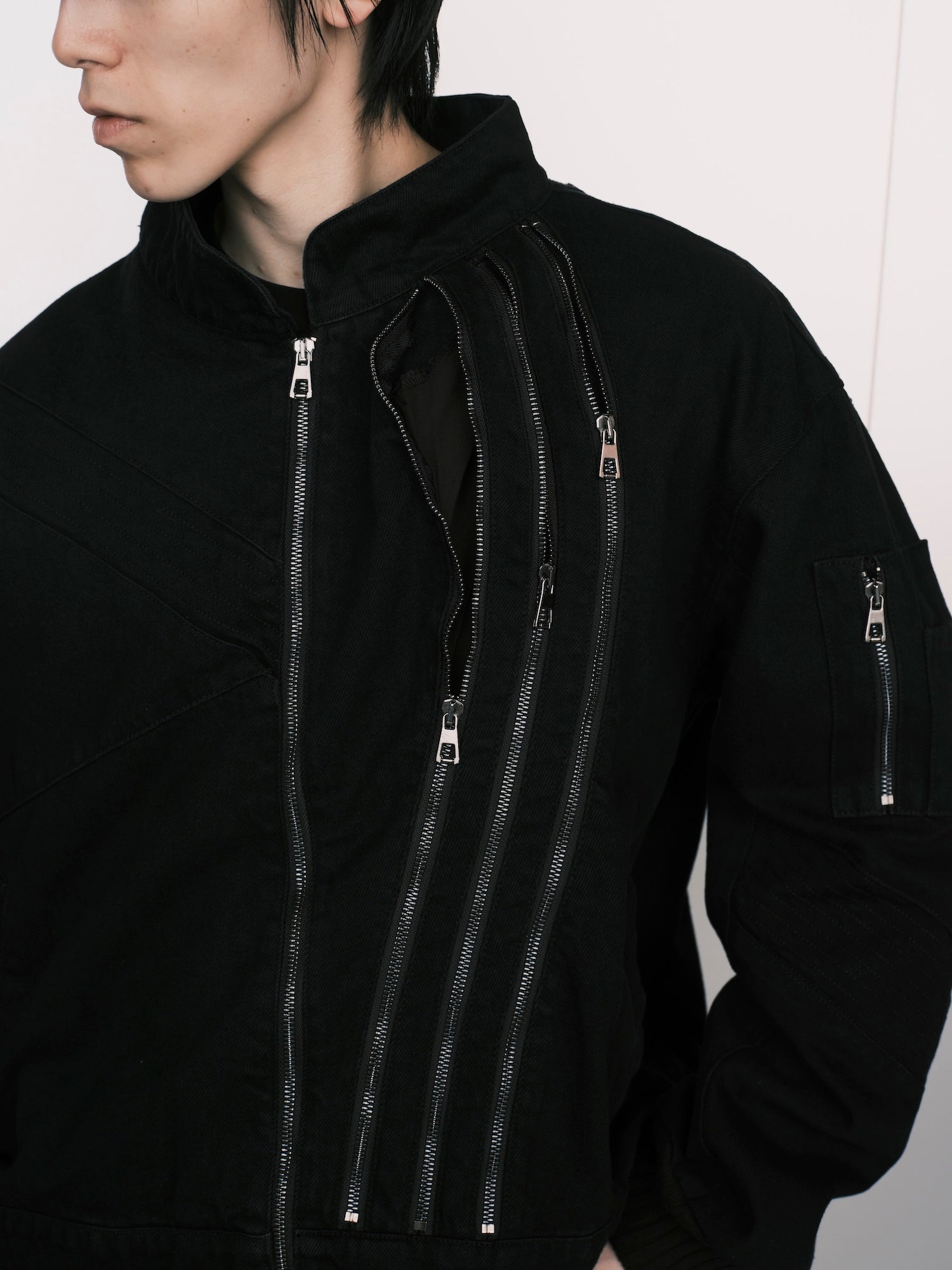 Curved Zipper Jacket