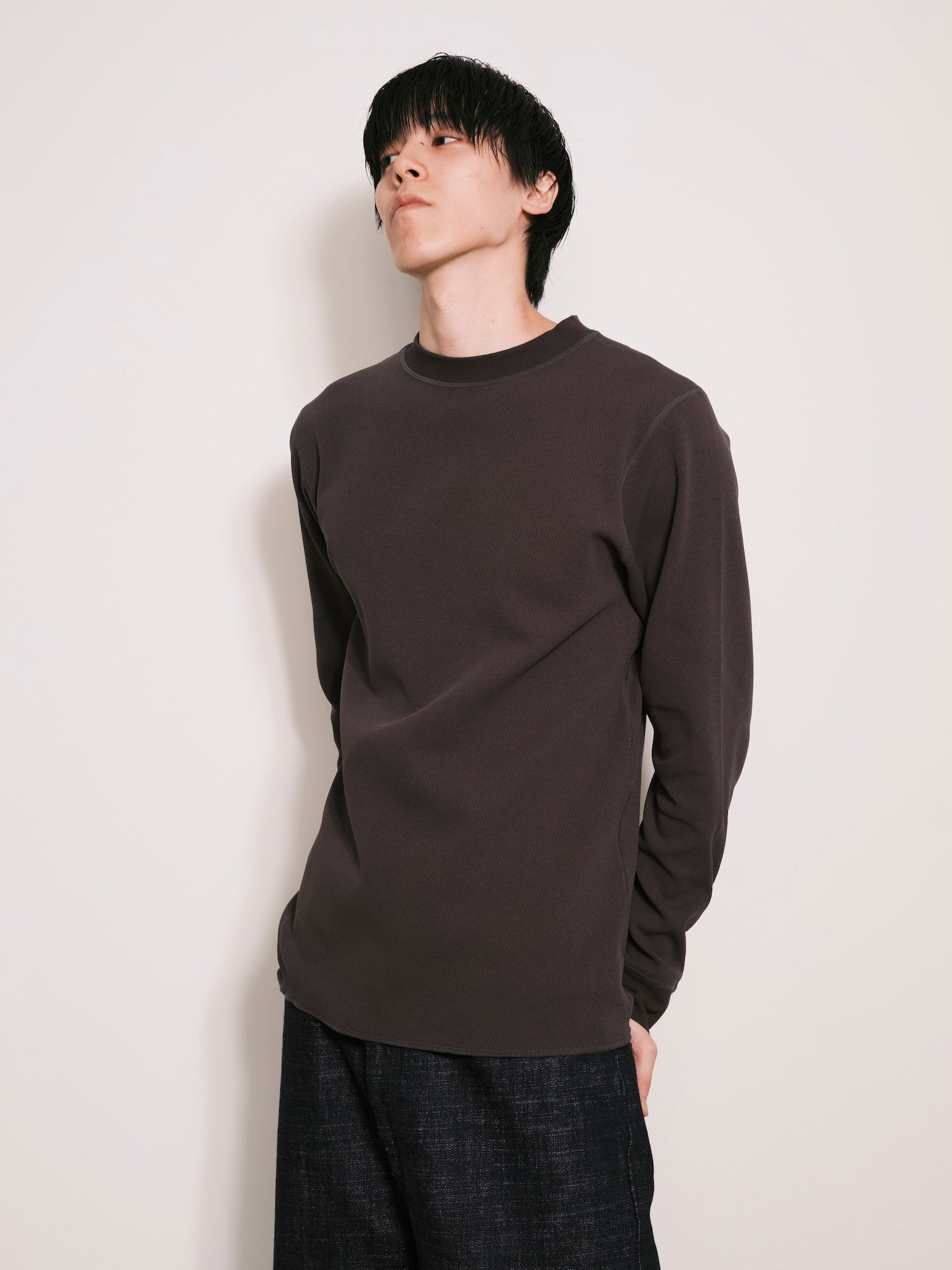 OMAR AFRIDI / Long Sleeve Thermal Brown - Road Sign OMAR AFRIDI / Long Sleeve Thermal Brown - Road Sign