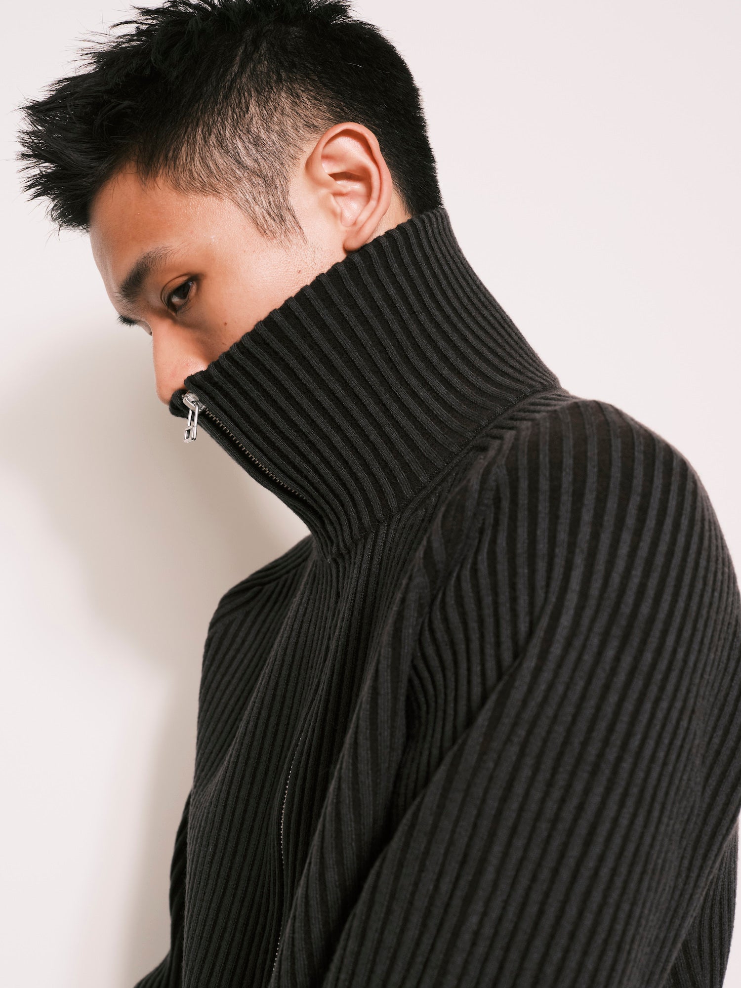 OMAR AFRIDI / Articulated Drivers Knit Sweater Dark Grey - Road Sign