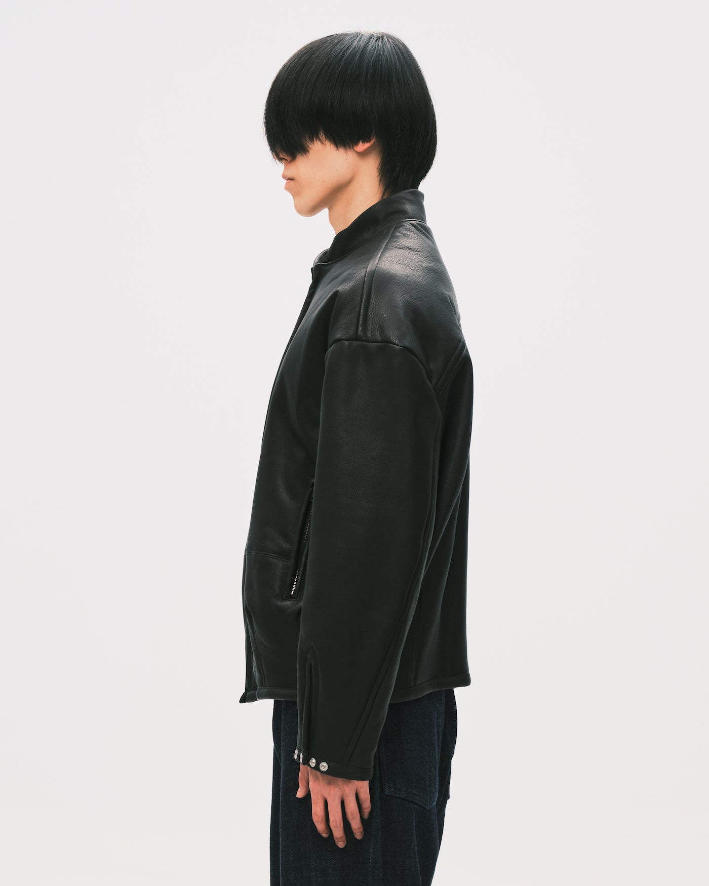 Padded Leather Blouson