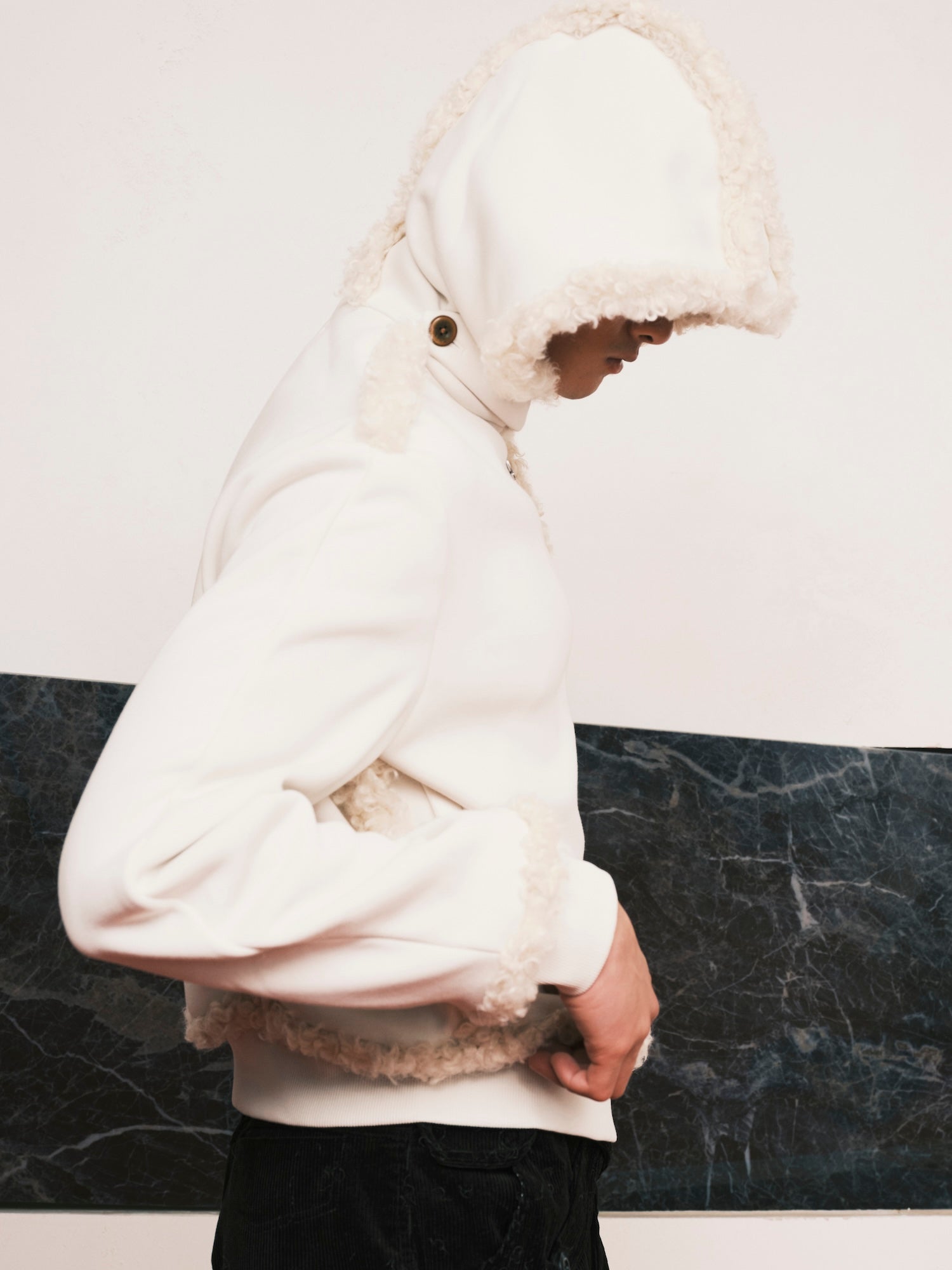 Faux Fur Zip Up Hoodie