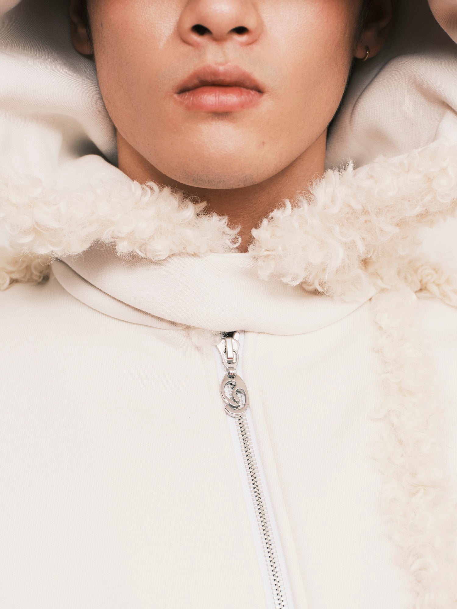 Faux Fur Zip Up Hoodie