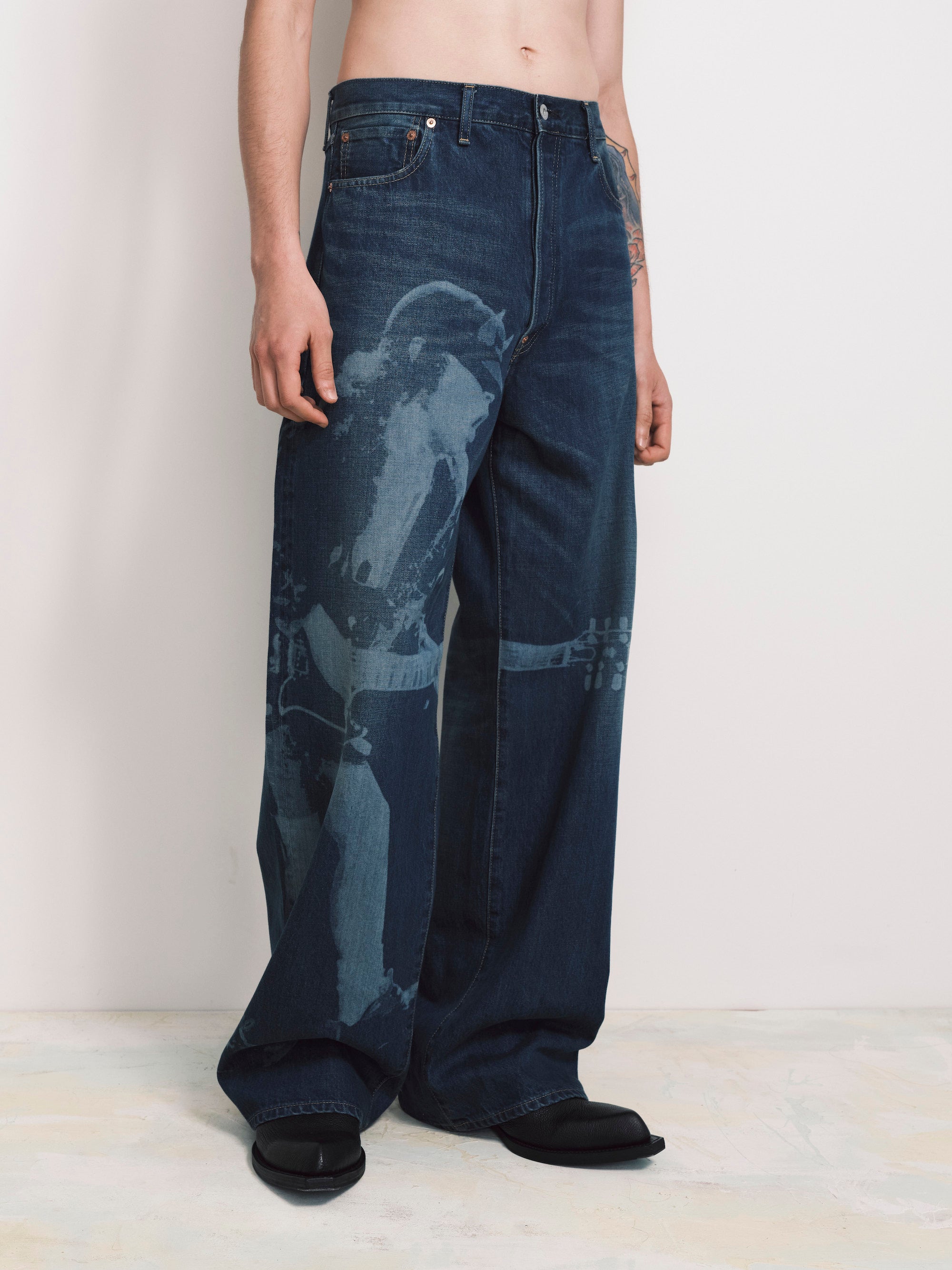JUNYA WATANABE / AC/DC Printed Jeans - Road Sign