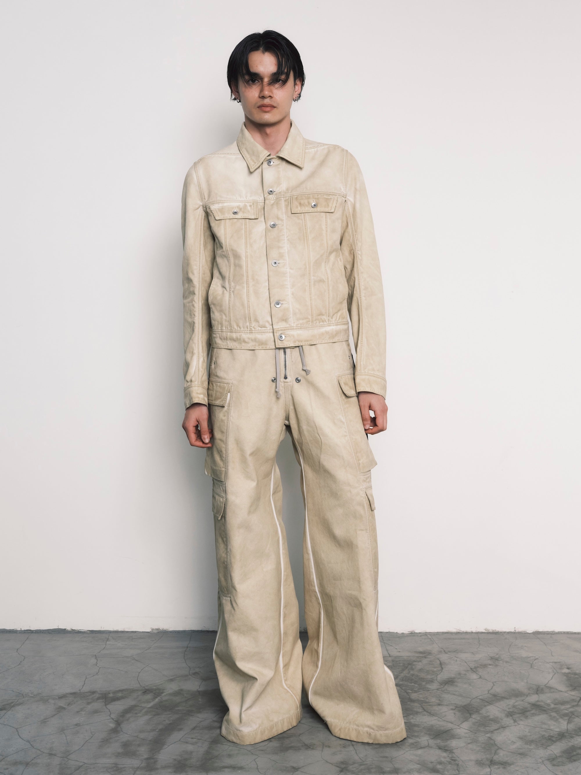 Rick Owens DRKSHDW / Trucker 81 Parchment - Road Sign