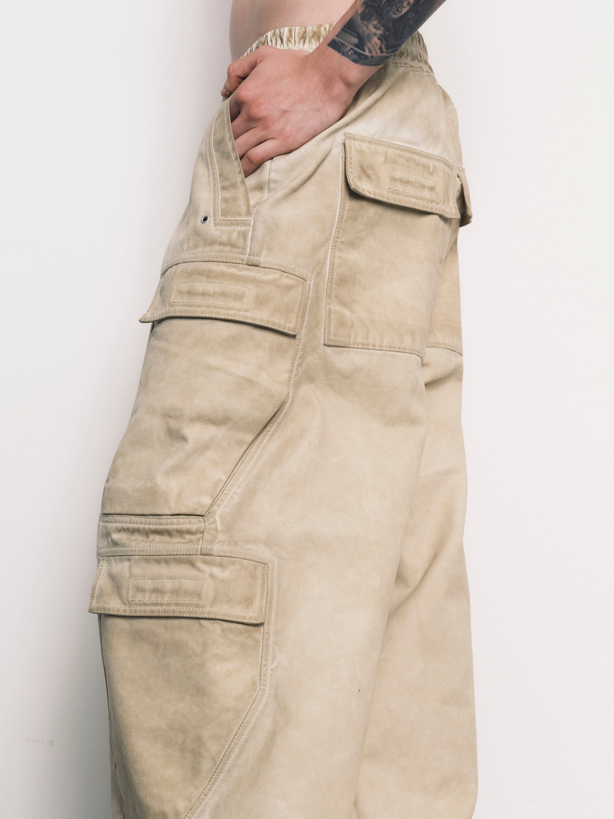 Rick Owens DRKSHDW / Double Cargo Jumbo Belas 81 Parchment