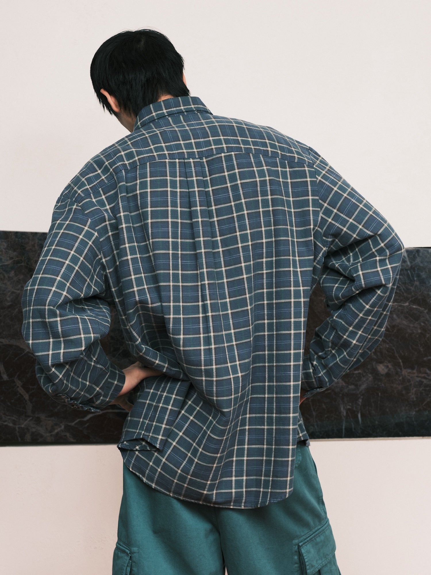 ERL / Unisex Green Plaid Overshirt Woven Green - Road Sign