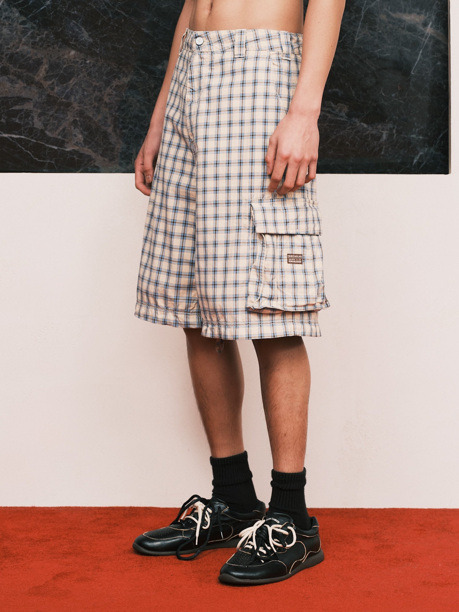 Zip-Off Plaid Cargo Pants