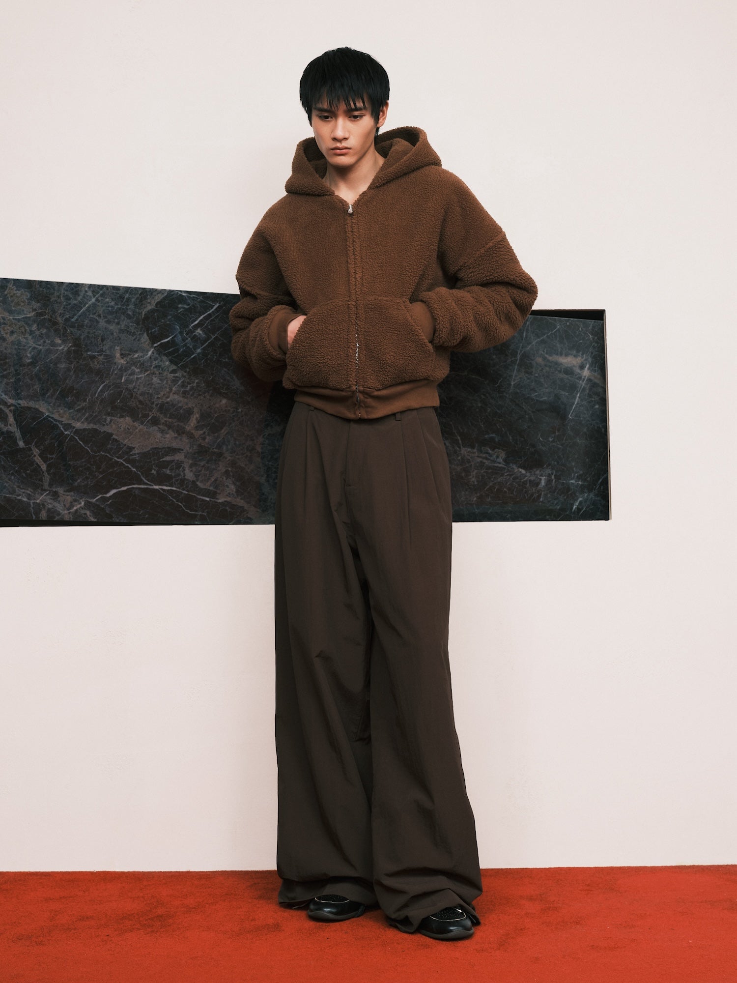 Terry Fleece Zipped Hoodie